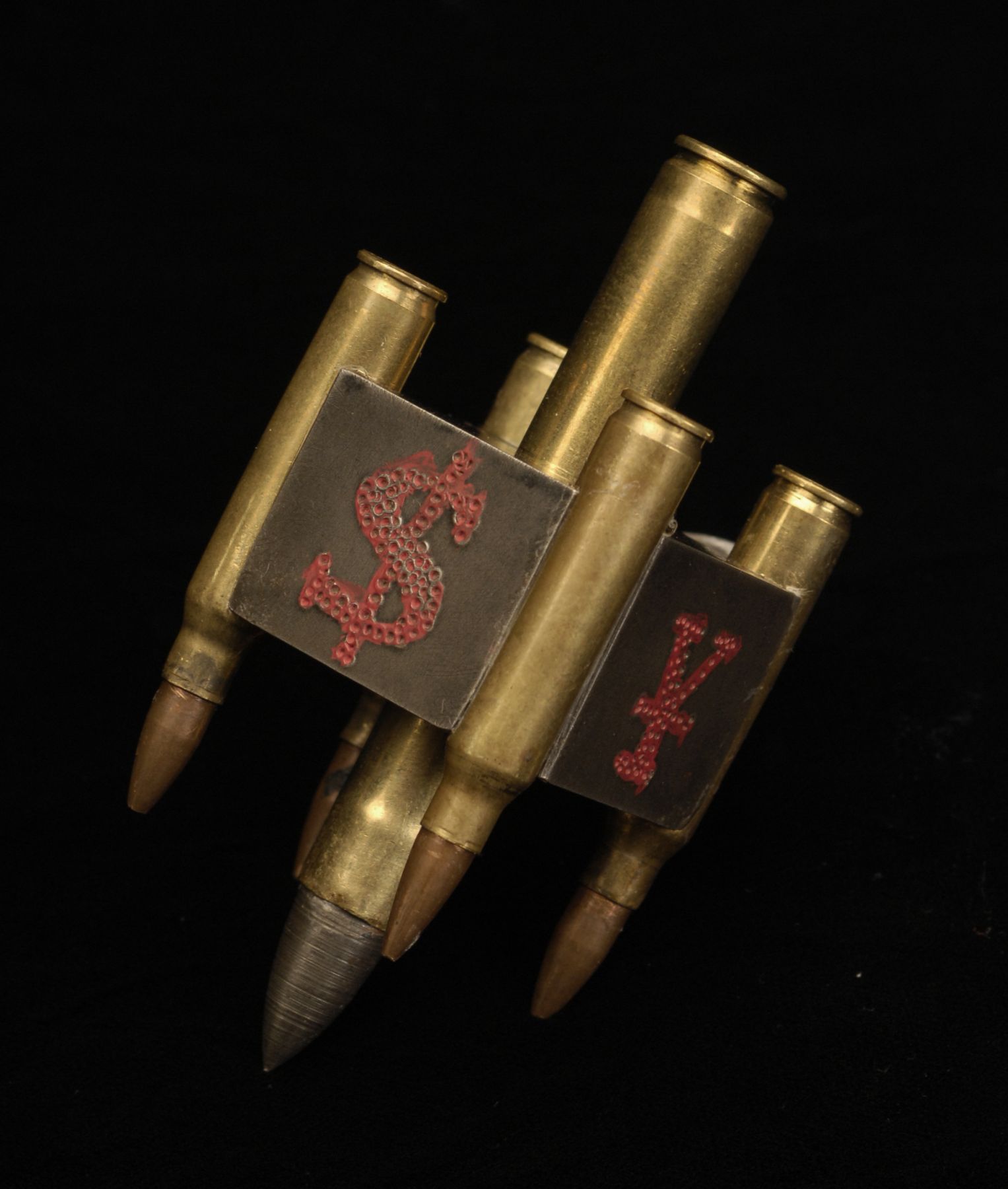 Al Farrow, Dreidel, 2011, bullets, steel, 4 x 1 ¾ x 1 ¾ inches
