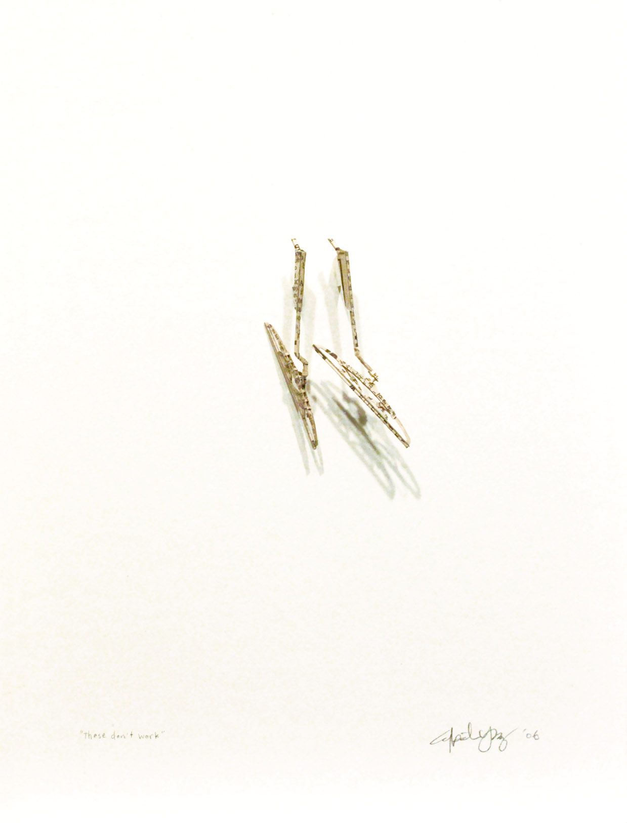 Cybèle Young, These Don't Work, 2007, newsprint, 13 1/2 x 10 1/2 inches