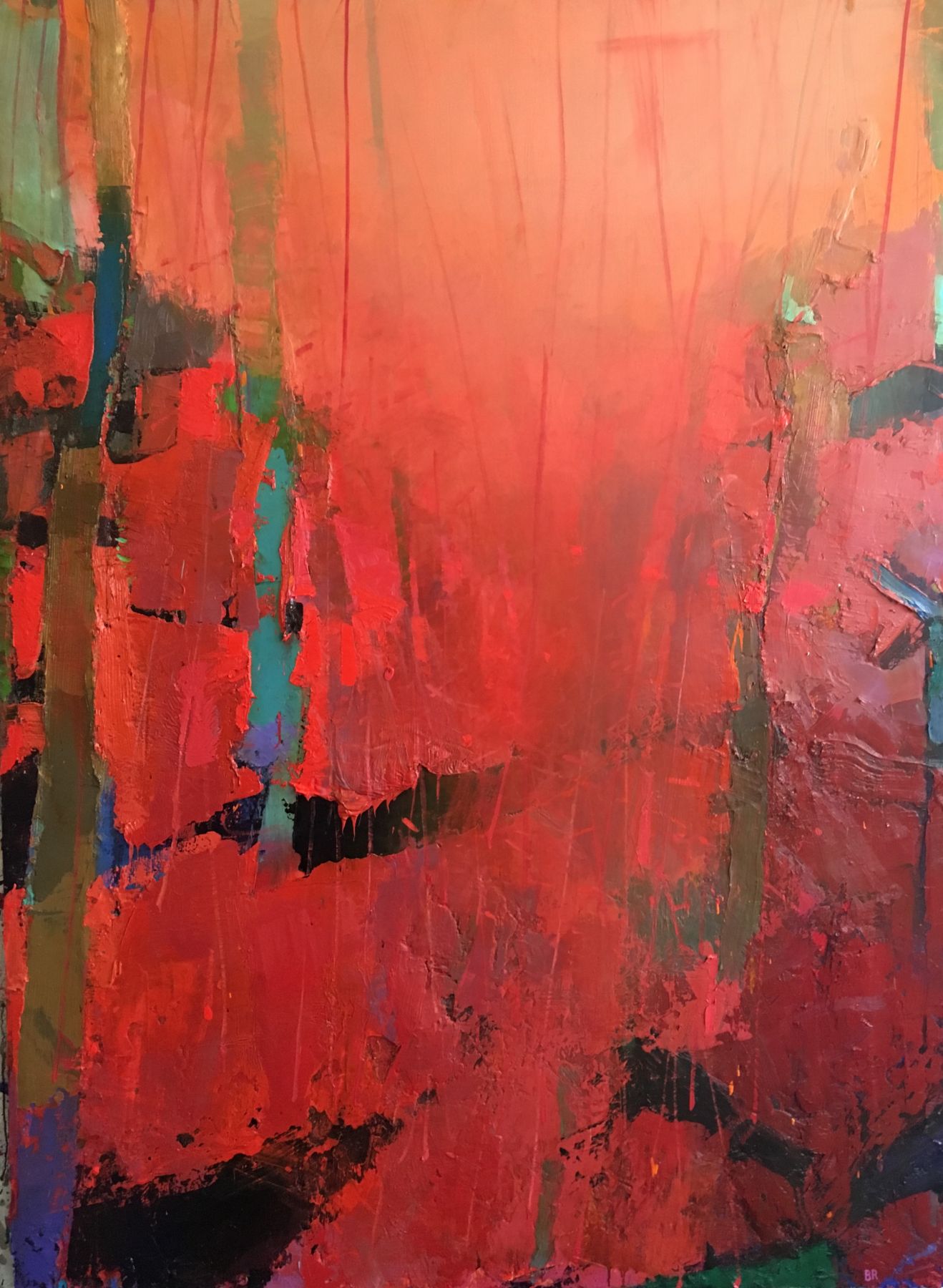 Brian Rutenberg, Lever (SOLD), 2016, oil on linen, 82 x 60 inches