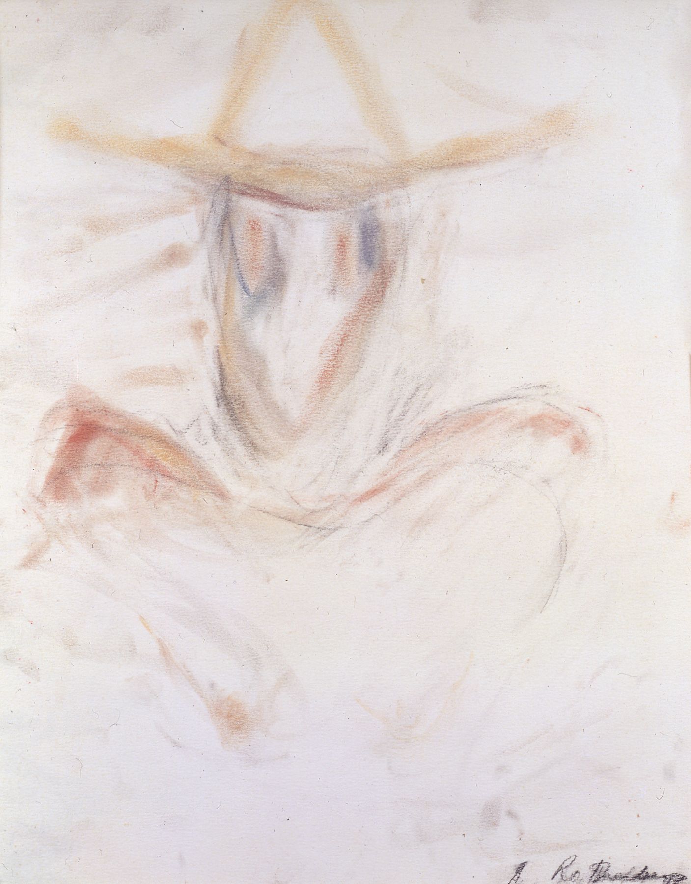 Susan Rothenberg, Self-Portrait, 1983, pastel on paper, 17 1/4 x 13 1/2 inches