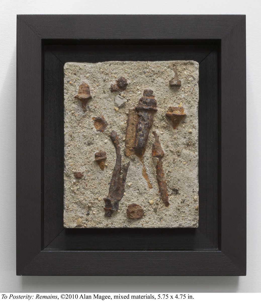 Alan Magee, To Posterity: Remains, 2010, mixed media, 5.75 x 4.75 inches