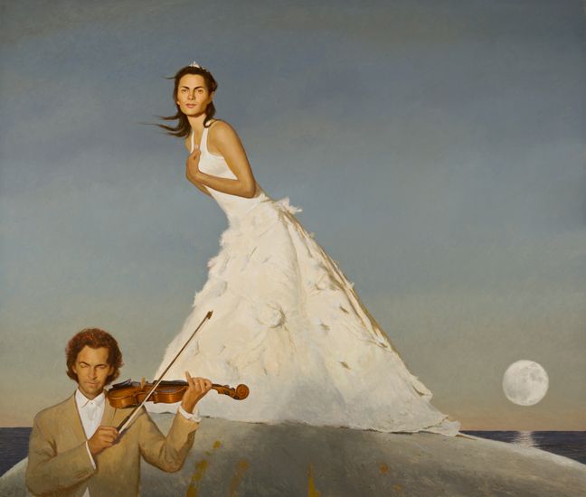 Bo Bartlett, The Triumph of Romance (SOLD), 2008, oil on linen, 76 x 90 inches