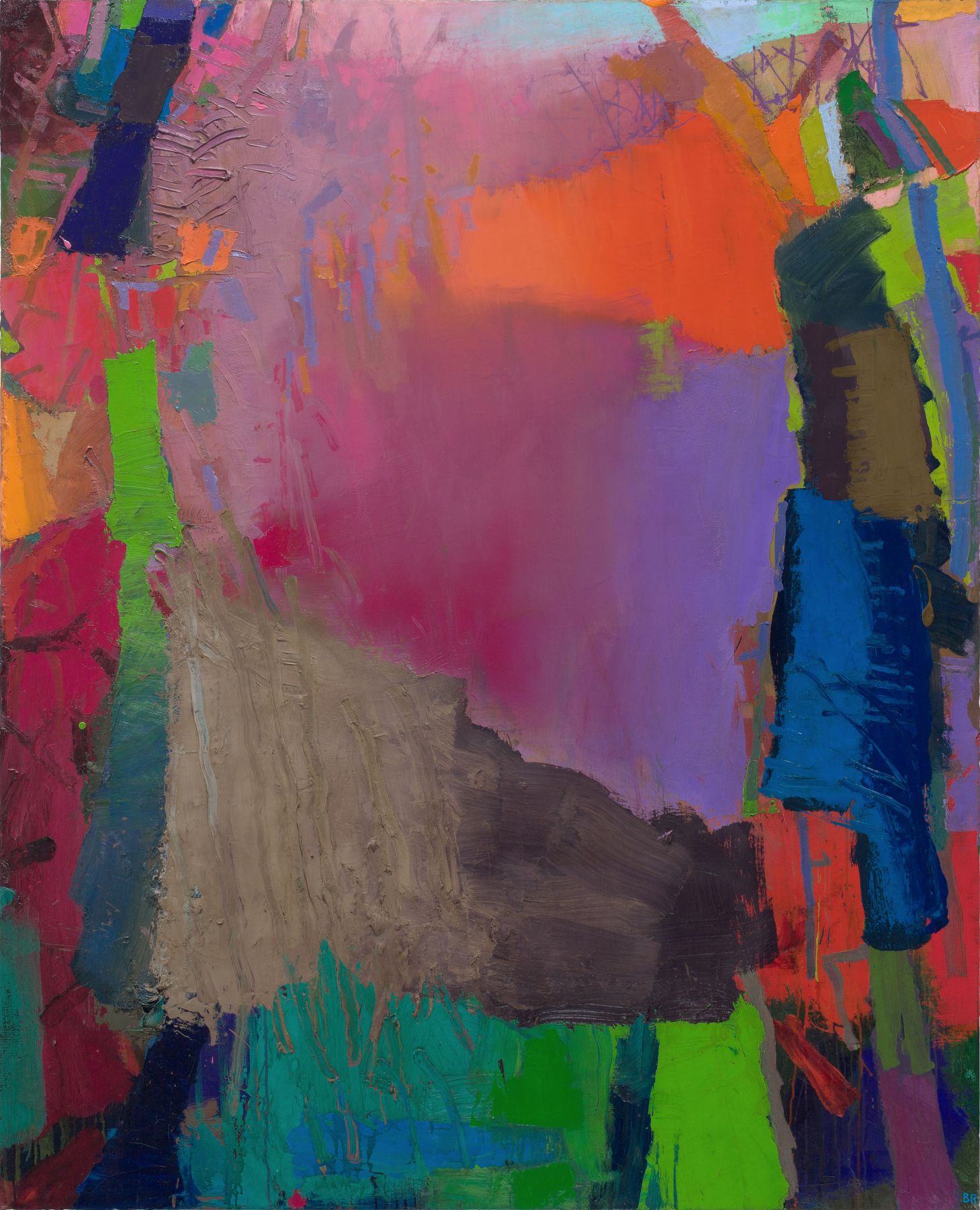 Brian Rutenberg, Hemlock (SOLD), 2013, oil on linen, 68 x 55 inches