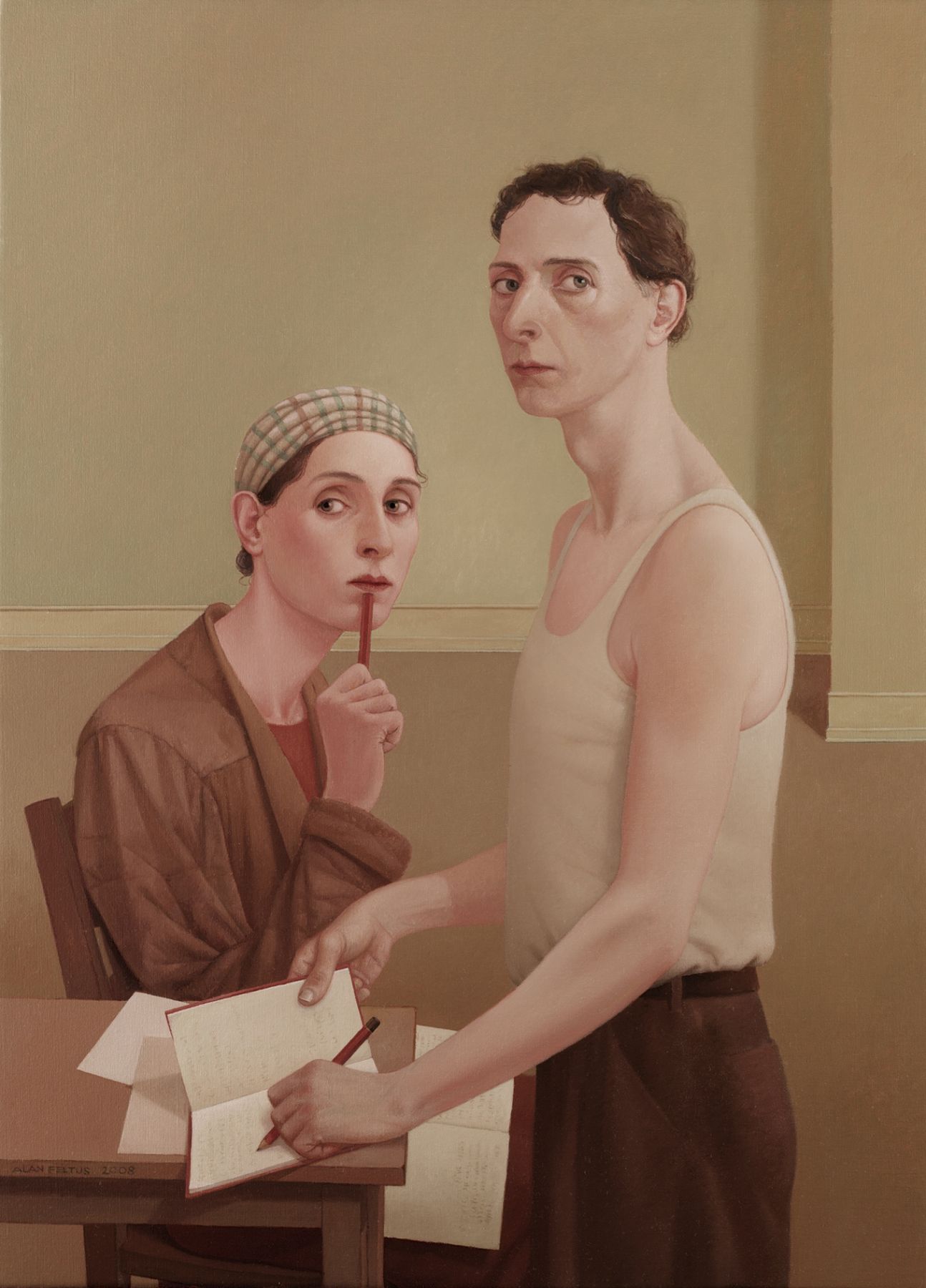 alan feltus, Journals, 2008, oil on canvas, 43 1/3 x 31 1/2 inches