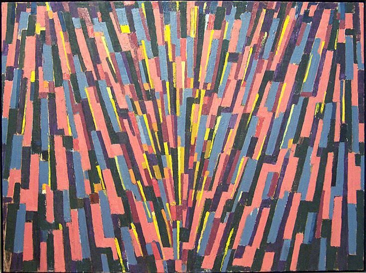 Myron Stout, Untitled, 1951 (March 5), oil on canvas, 24 x 32 in.