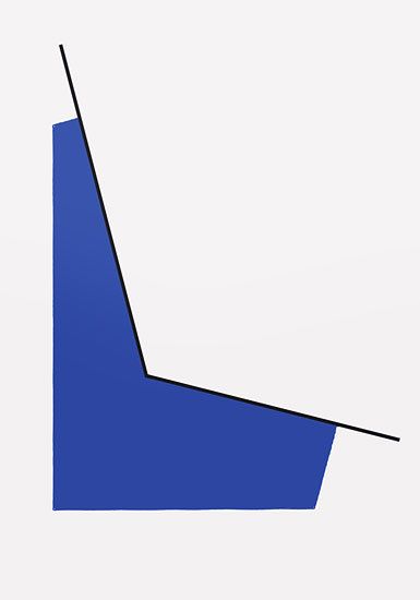 Leon Polk Smith, Space with Blue, 1990, acrylic on canvas, 80 x 56 1/4 in.