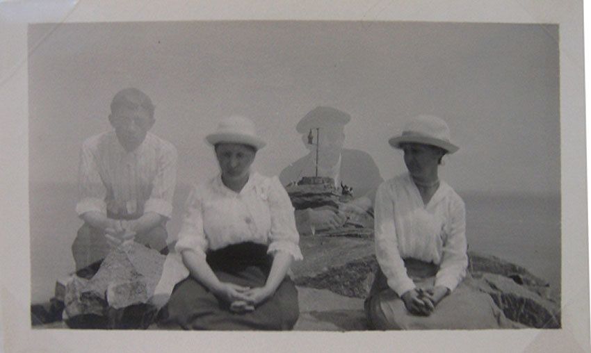 Couples (Double Exposure), 1920s, 4 1/2 x 3 3/4 in.