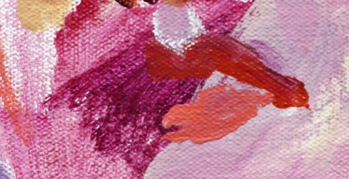 A.L. With Sweater, 12.5" x 8.5", Mixed Media On Stretched Canvas