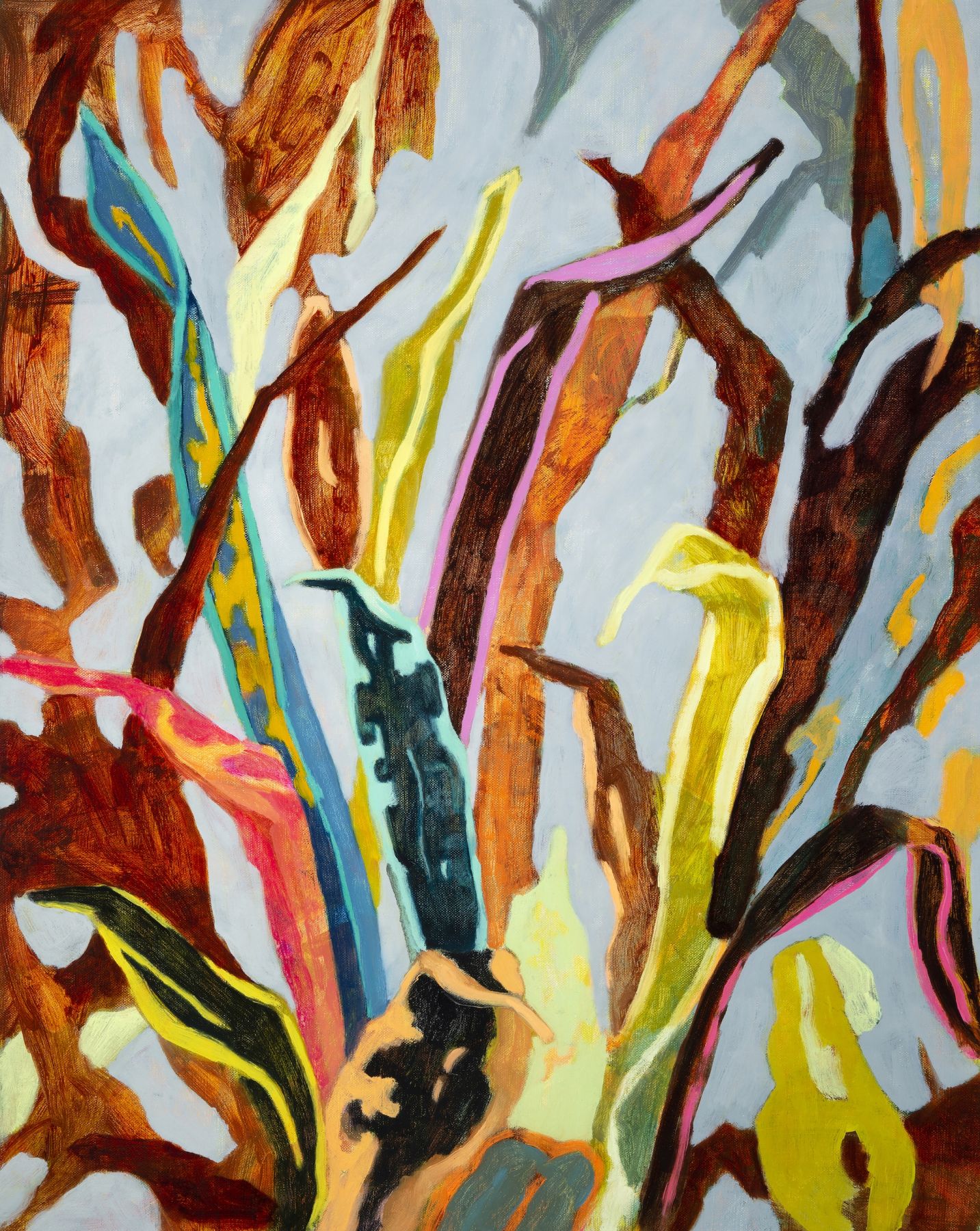 Gathering 28" x 22" Oil On Canvas