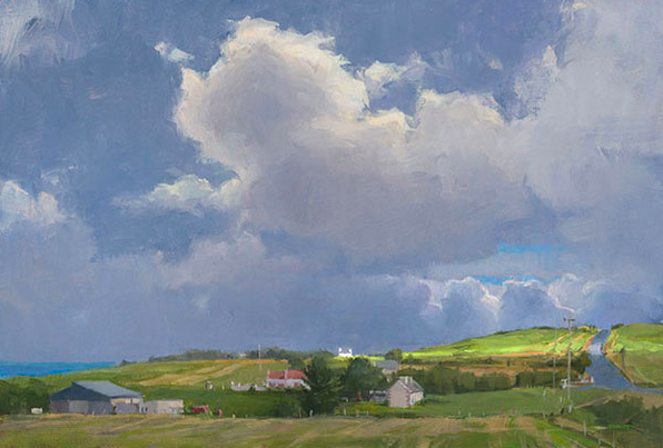 Low Sky, 12" x 18", Oil On Canvas
