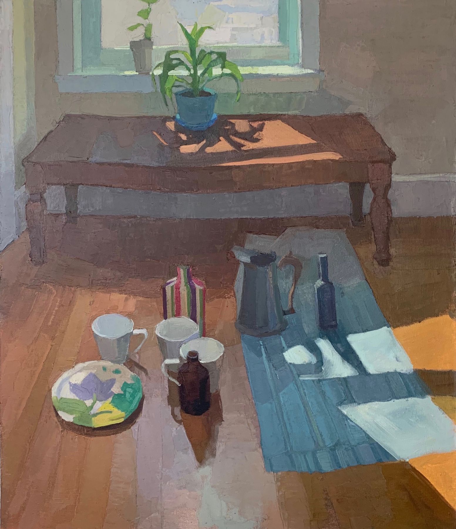 Good Afternoon, 35" x 30", Oil On Canvas Mounted On Board