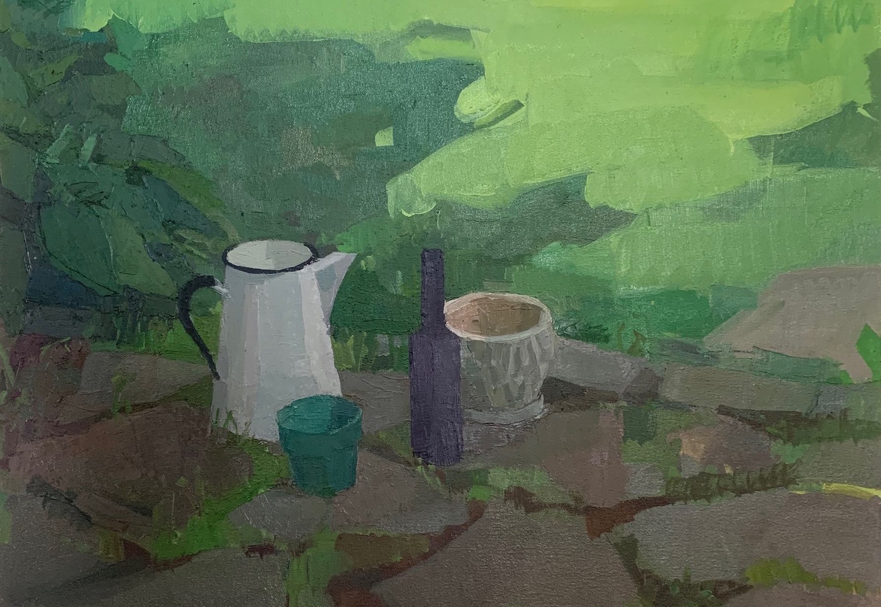 Canopy (Detail), 27" x 25", Oil On Canvas Mounted On Panel