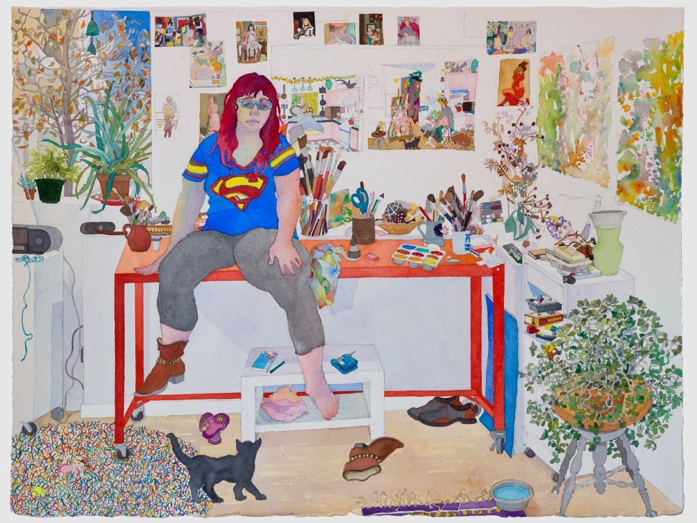 Joan Becker, Studio Motel, Watercolor