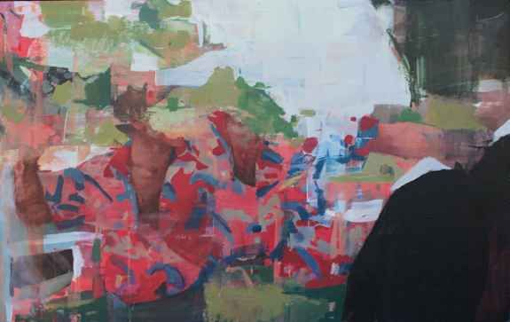 Punch, 20" x 36", Oil On Board
