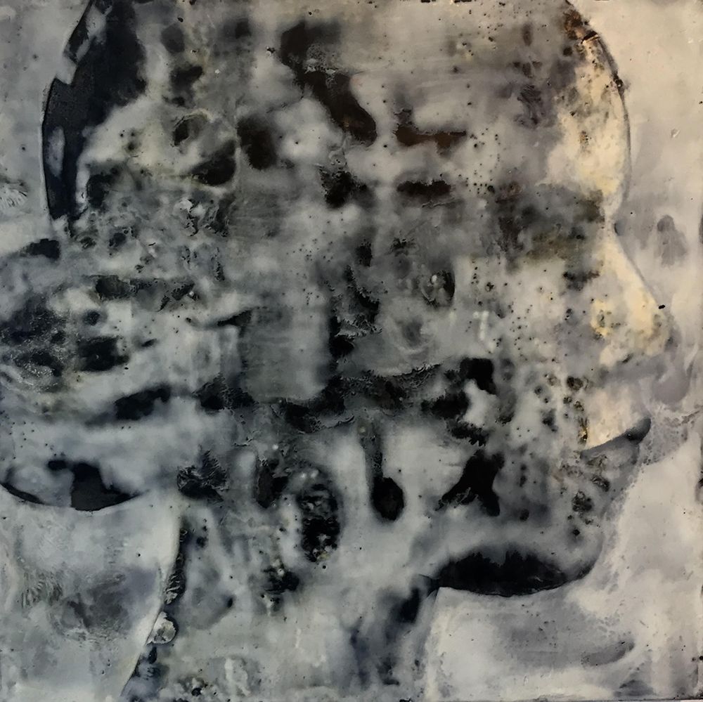 Profile 12" x 12" Encaustic