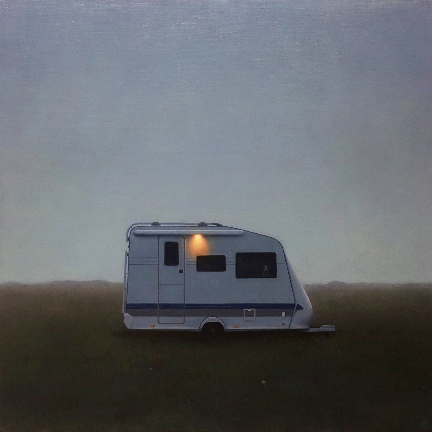 The Pool Party 30" x 30” Oil On Linen, Mounted Panel