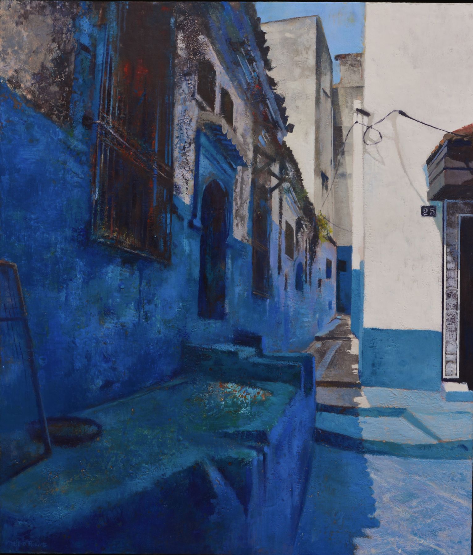 Morrocan Blues, 42" x 36", Encaustic