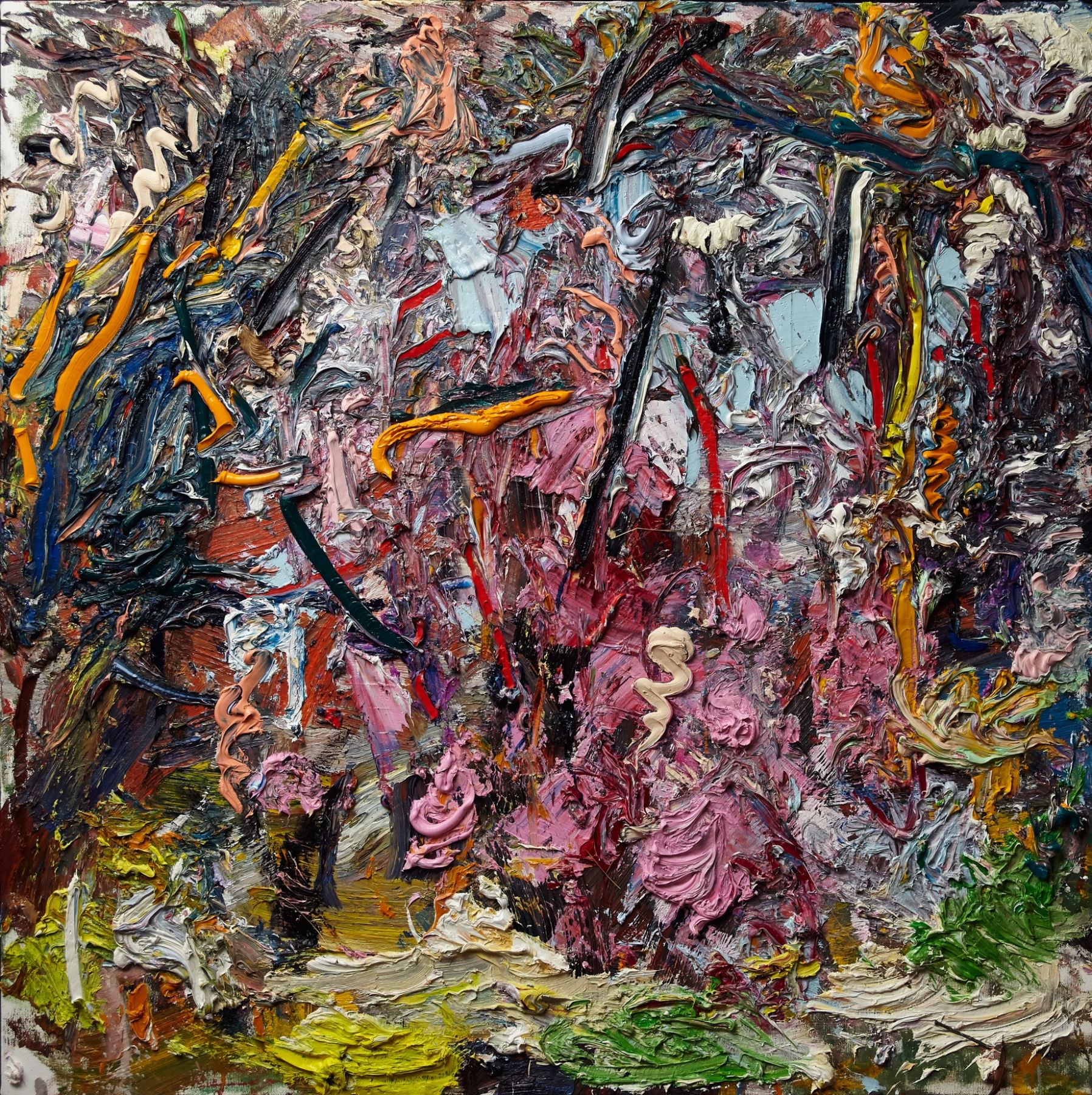 Cherry Blossom, 36" x 36", Oil On Linen