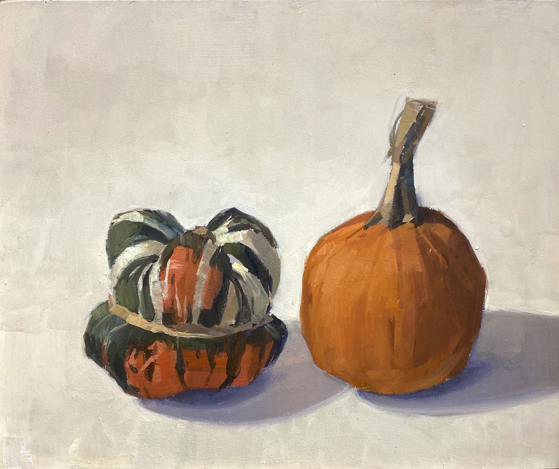 Turk’s Turban and Pumpkin 10" x 11" Oil On Panel 2020