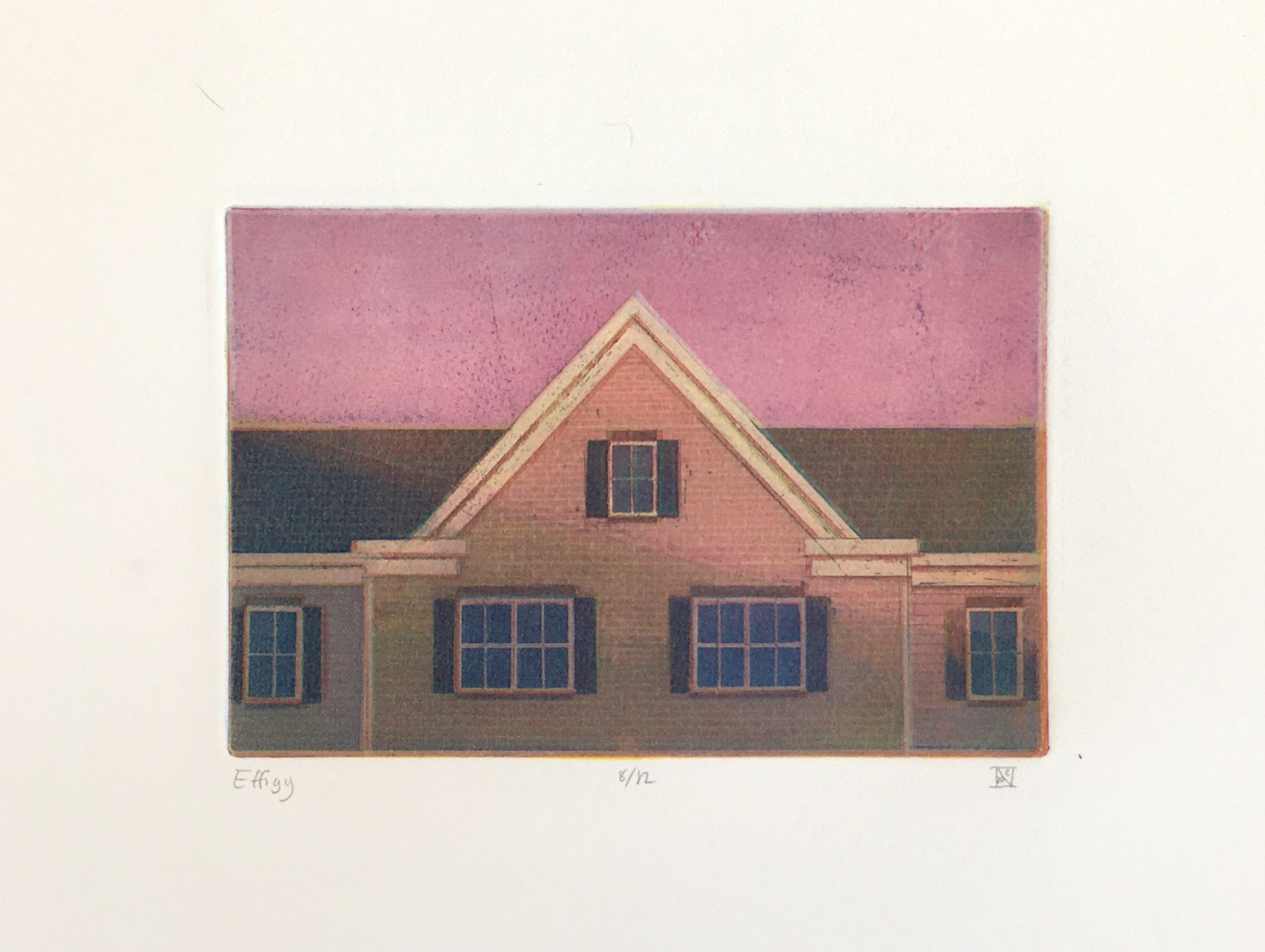 Effigy, Paper size: 9x11", Frame size:11x13”, 3-Plate Aquatint