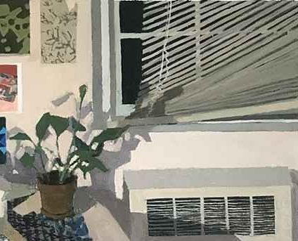 Broken Blinds, 48" x 34.25", Oil/Canvas, Mounted On Panel