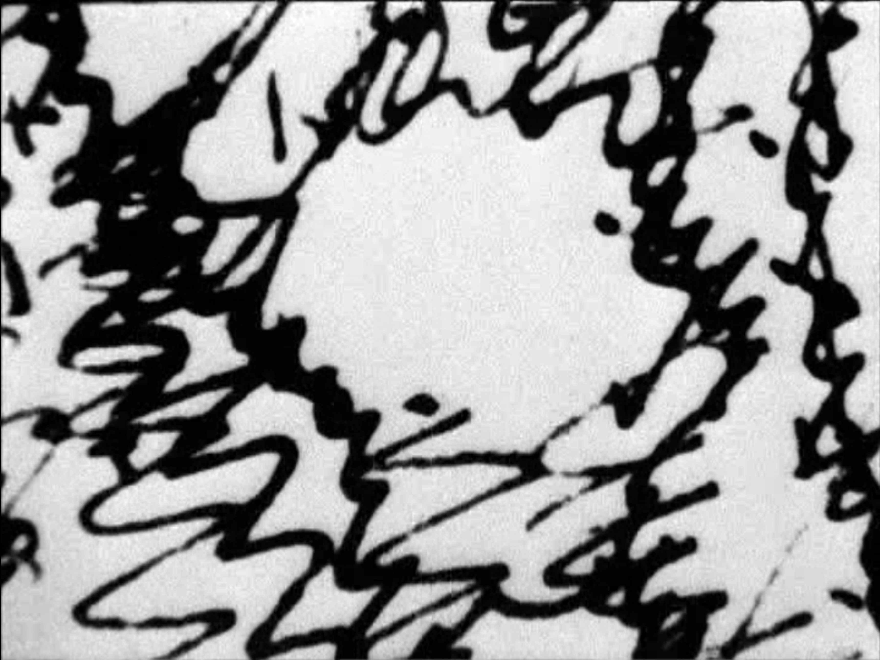 My Frontier is an Endless Wall of Points (after the mescaline drawings of Henri Michaux), 2007 16mm black and white film 10:24 min, continous loop