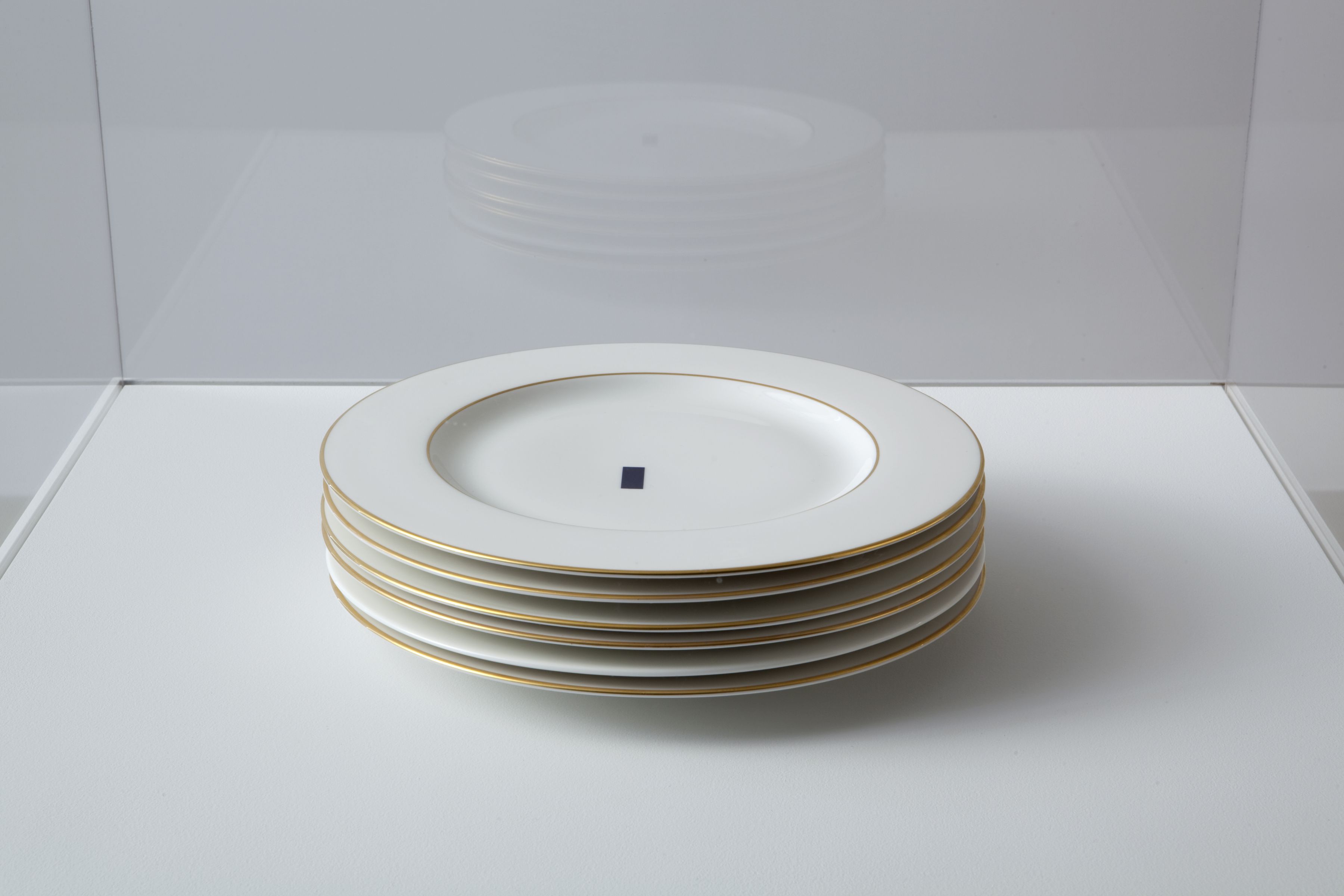 John Knight Autotypes, A Work In Situ, 2011 65 bone china plates variable dimensions