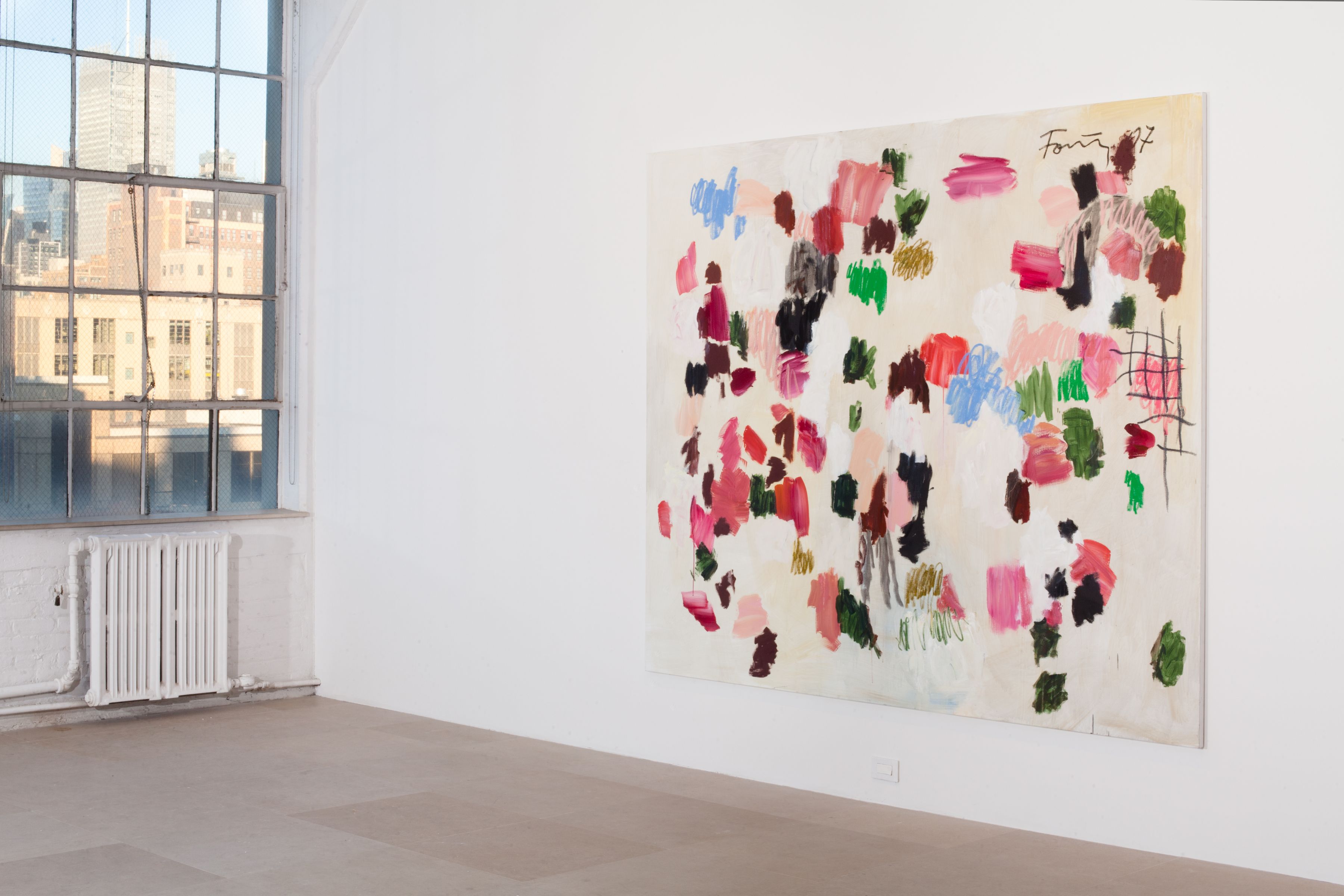Gunther Forg, Untitled, 2007, Acrylic and oil on canvas, 78 3/4 x 94 1/2 inches, Installation view, Greene Naftali, New York, 2012