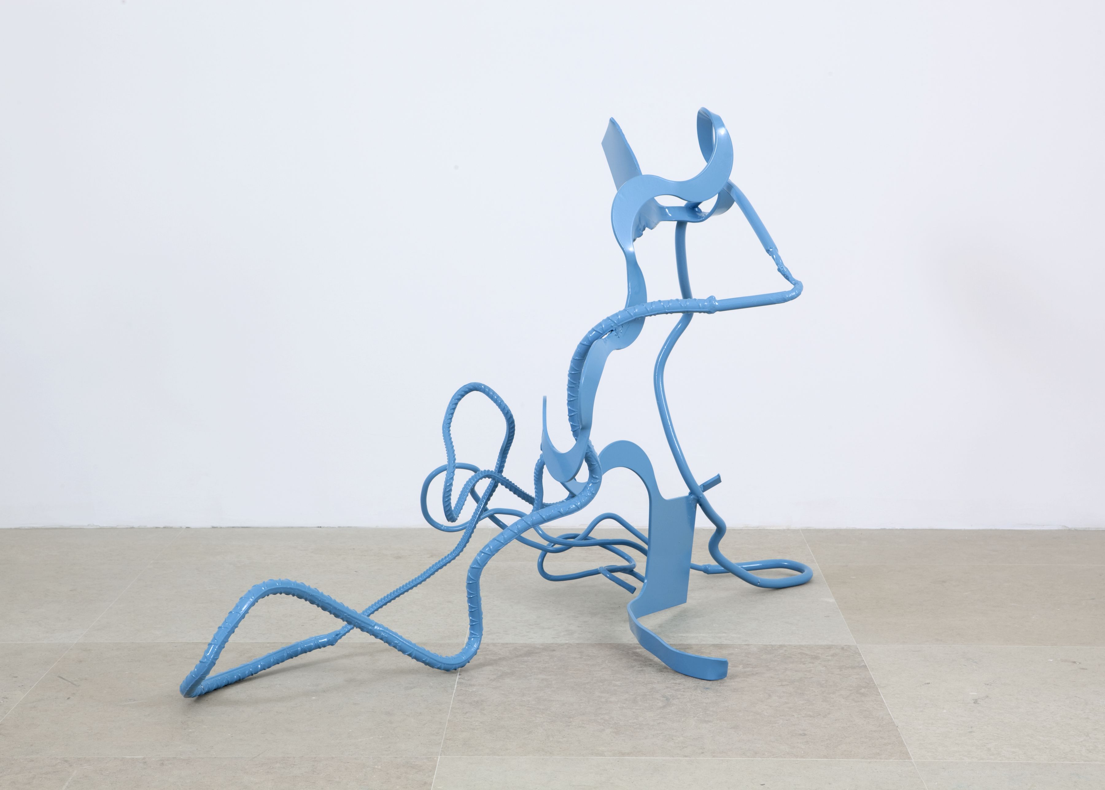Ida Ekblad, Untitled, 2011, Steel and laquer, 40 1/2 x 38 x 42 inches