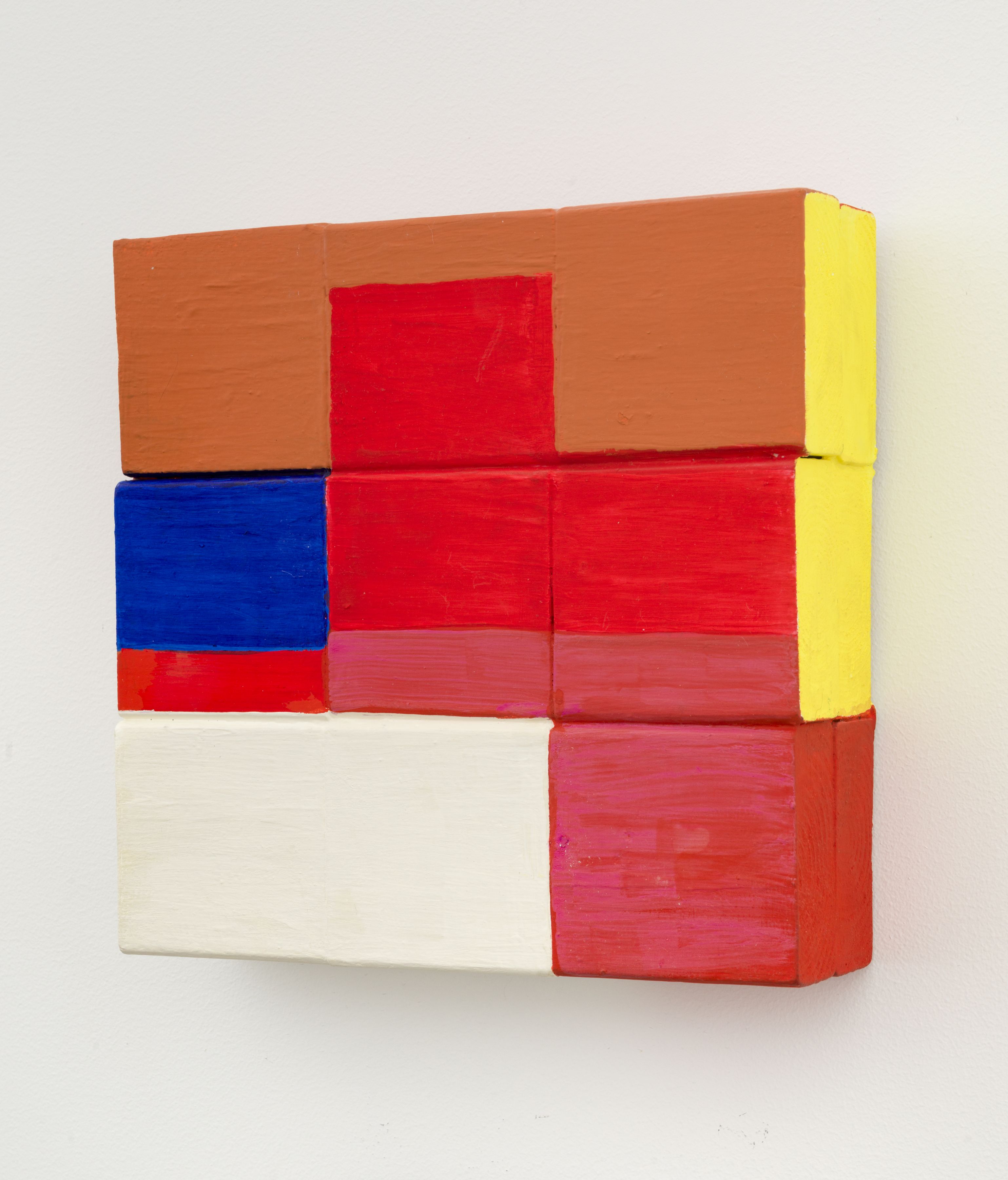 Refrigerator white, 2016, Wooden blocks, Flashe acrylic, house paint