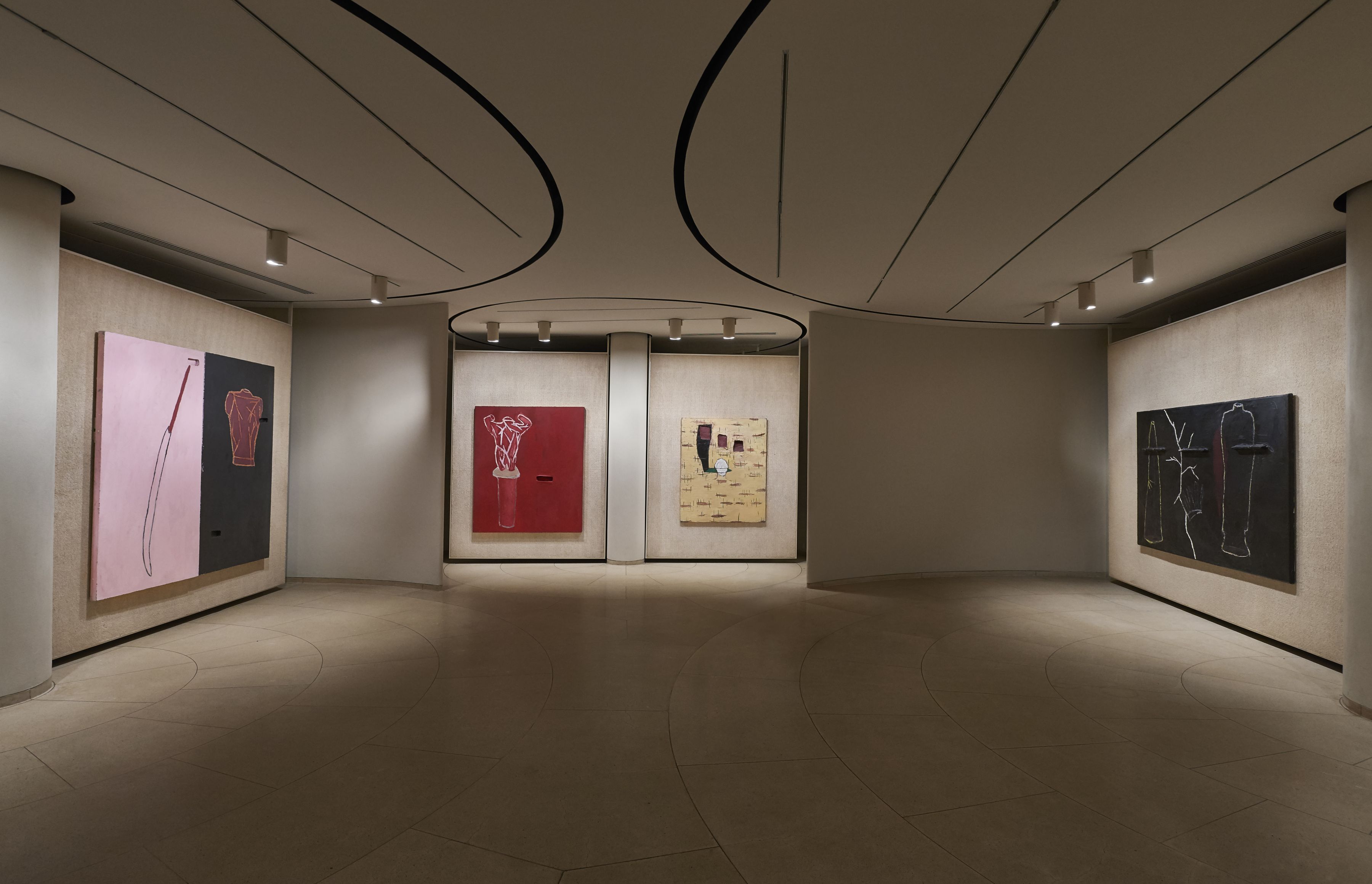 Installation view, Paintings that I hope Philip and John Would Like, Rotation 1, New Canaan, CT, 2017