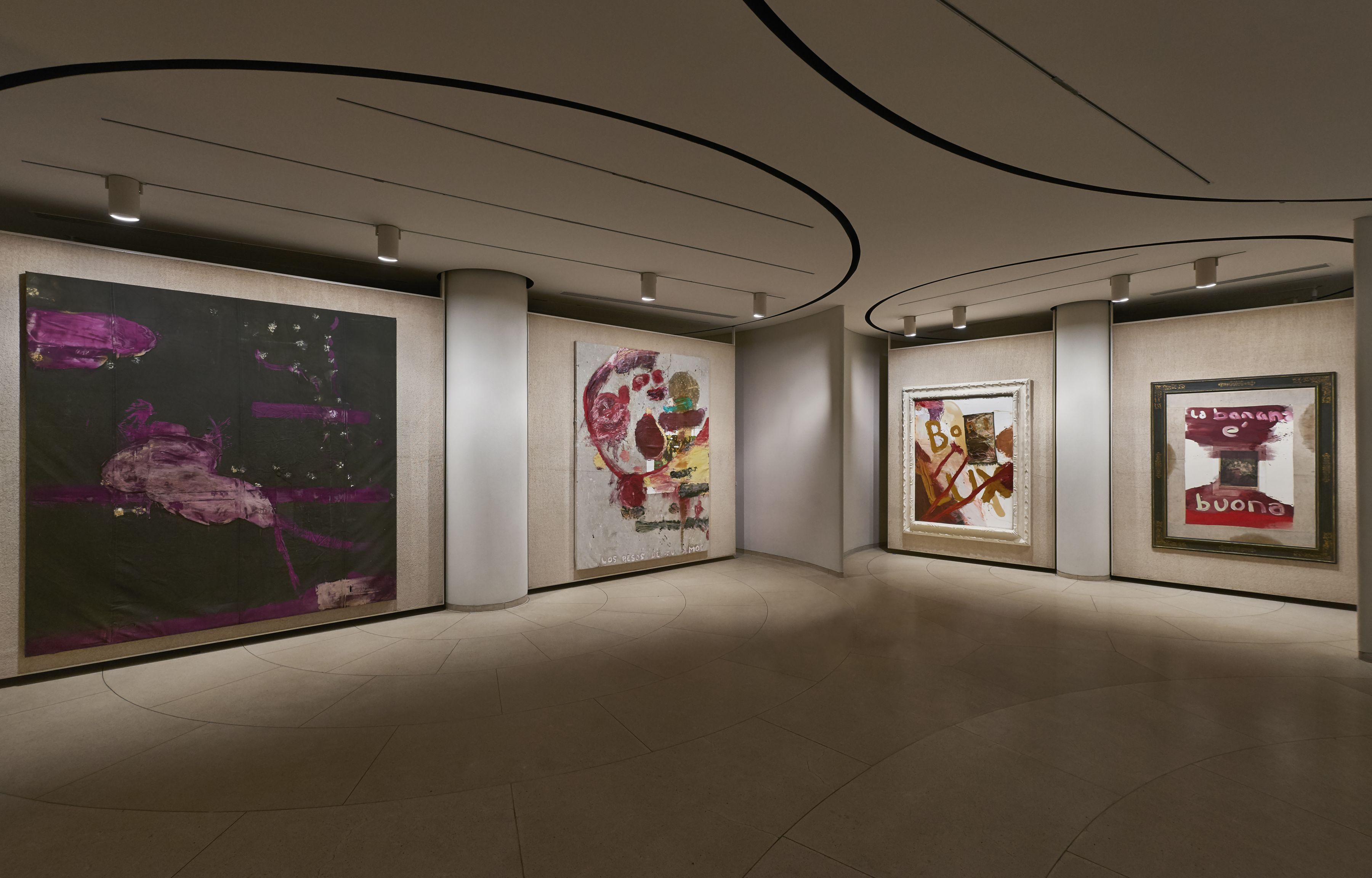 Installation view, Paintings that I hope Philip and John Would Like, Rotation 3, New Canaan, CT, 2017