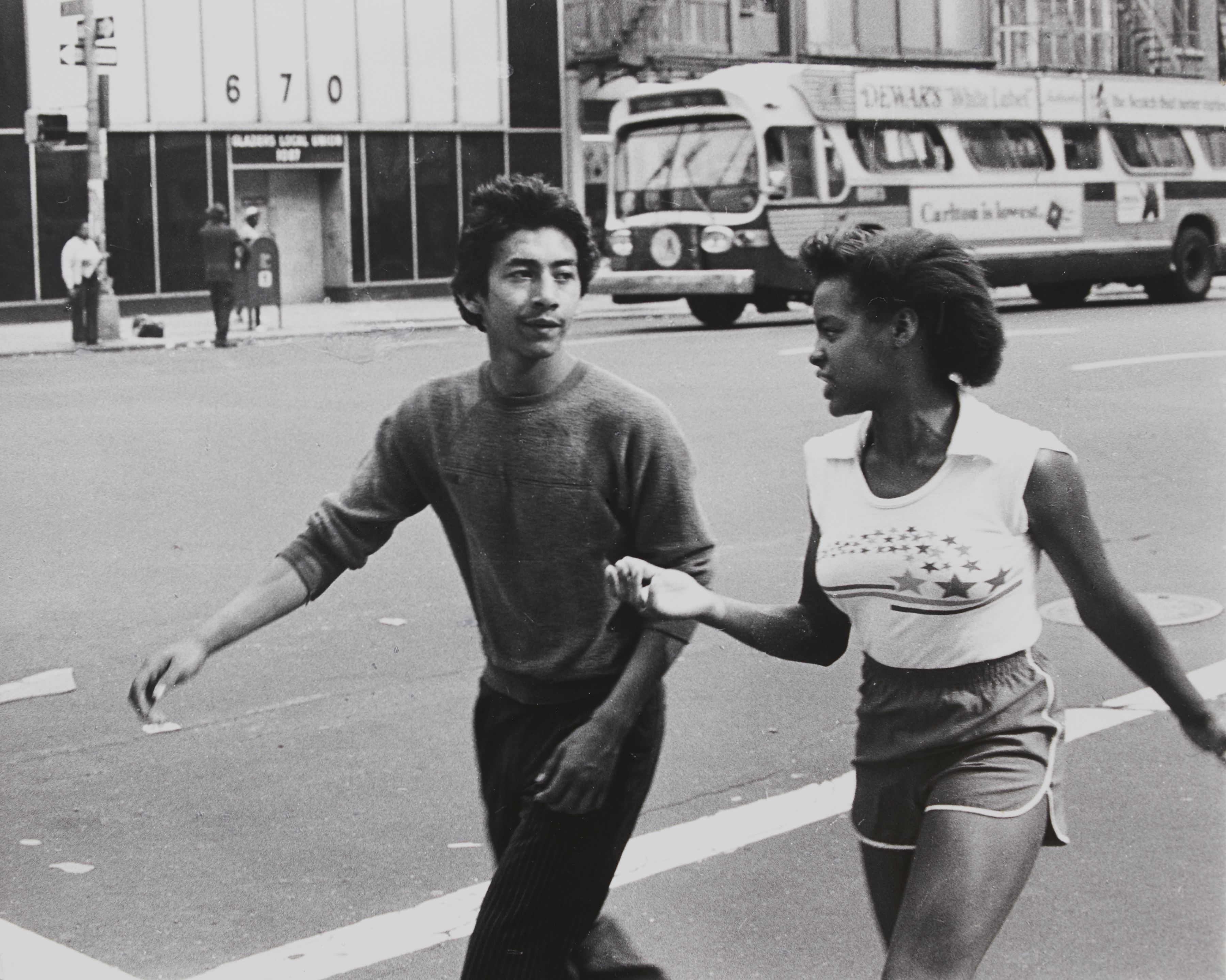 Rudy Burckhardt Untitled, New York (couple walking in street), c. 1978