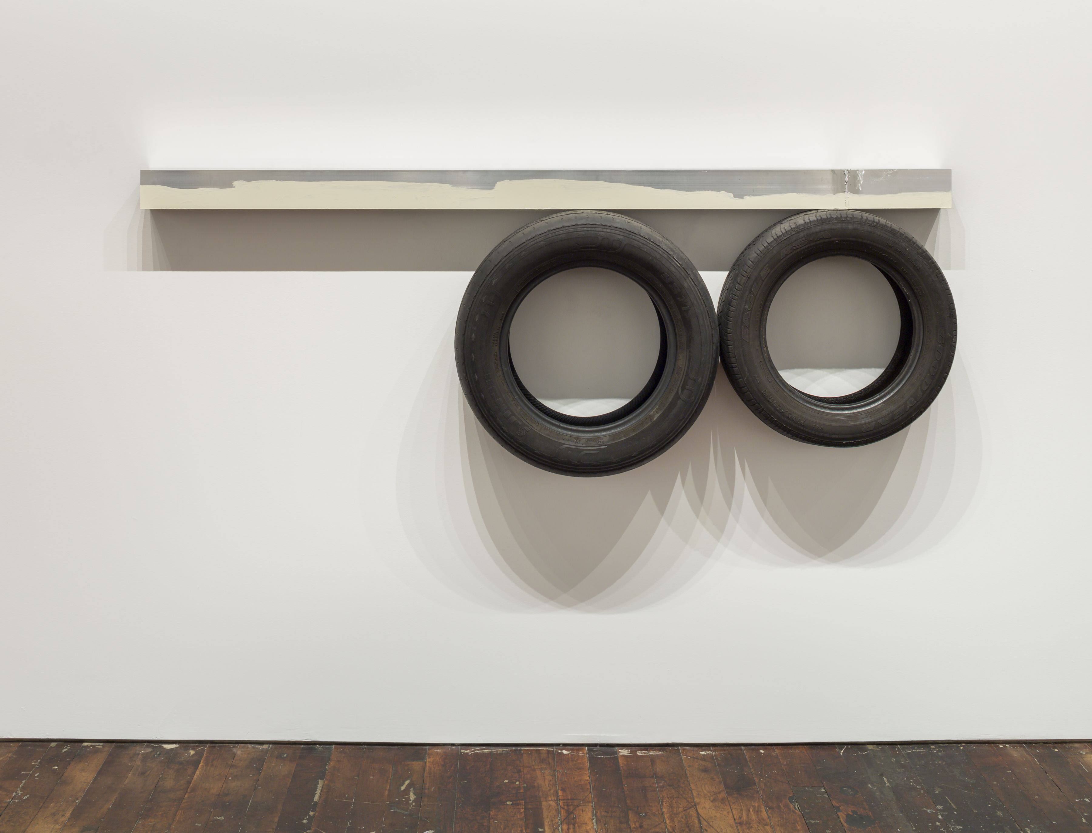 One Line (horizontal), Two Circles Underneath, 2014