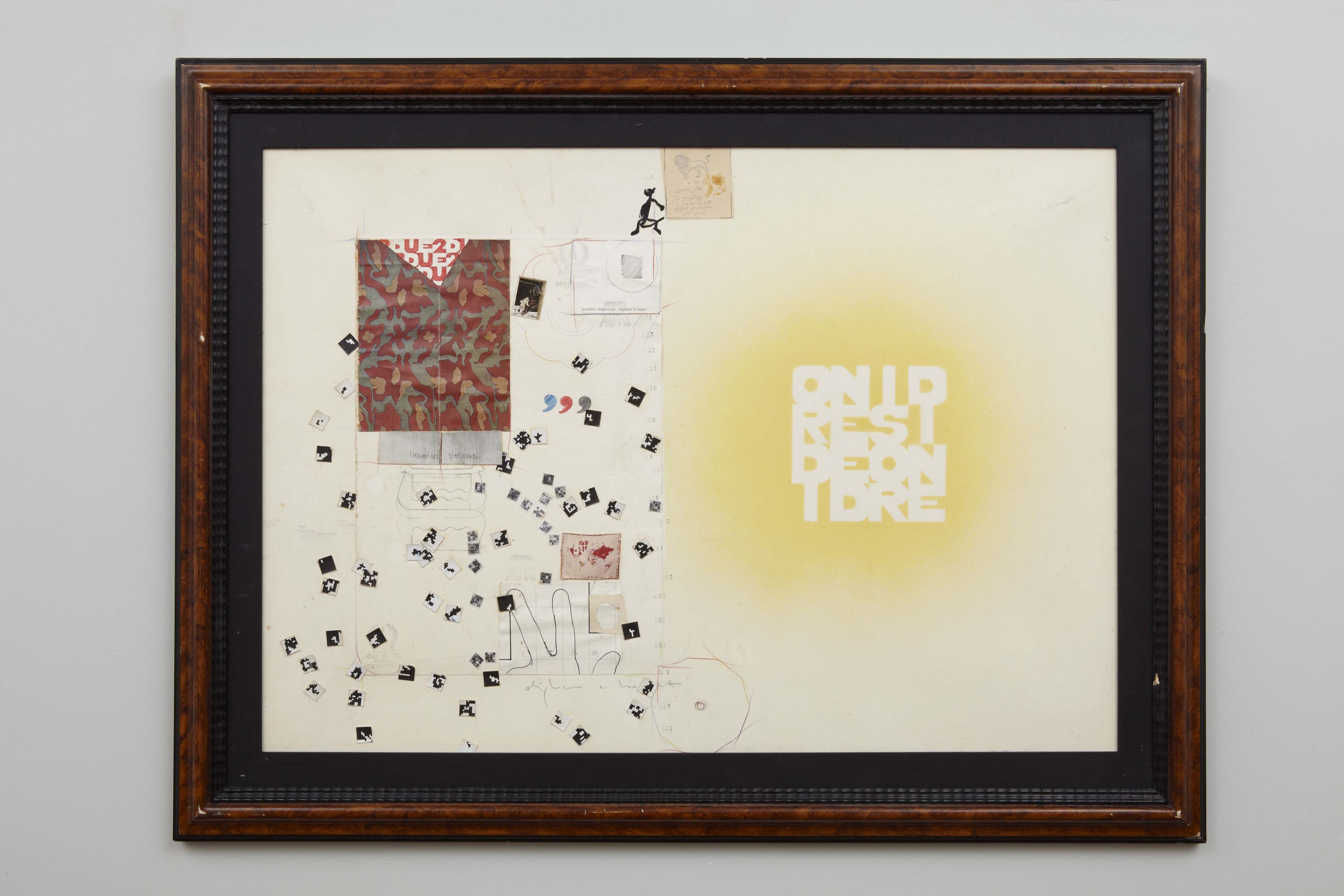 Senza titolo (ordine e disordine), 1980, Mixed media and collage on paper
