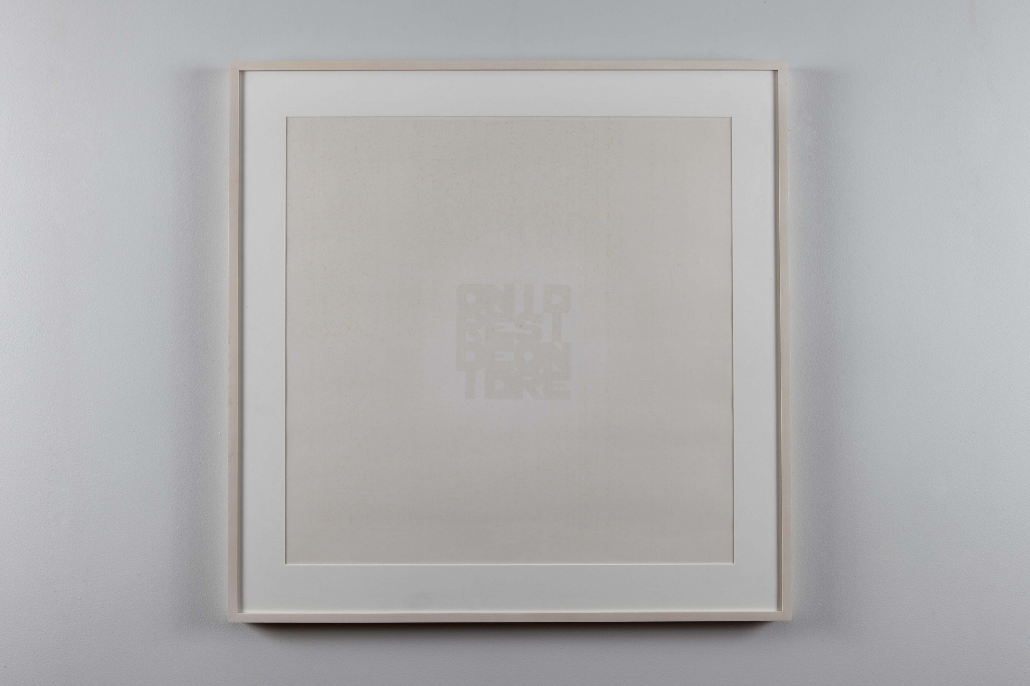 Ordine e Disordine, 1971, Spray paint print