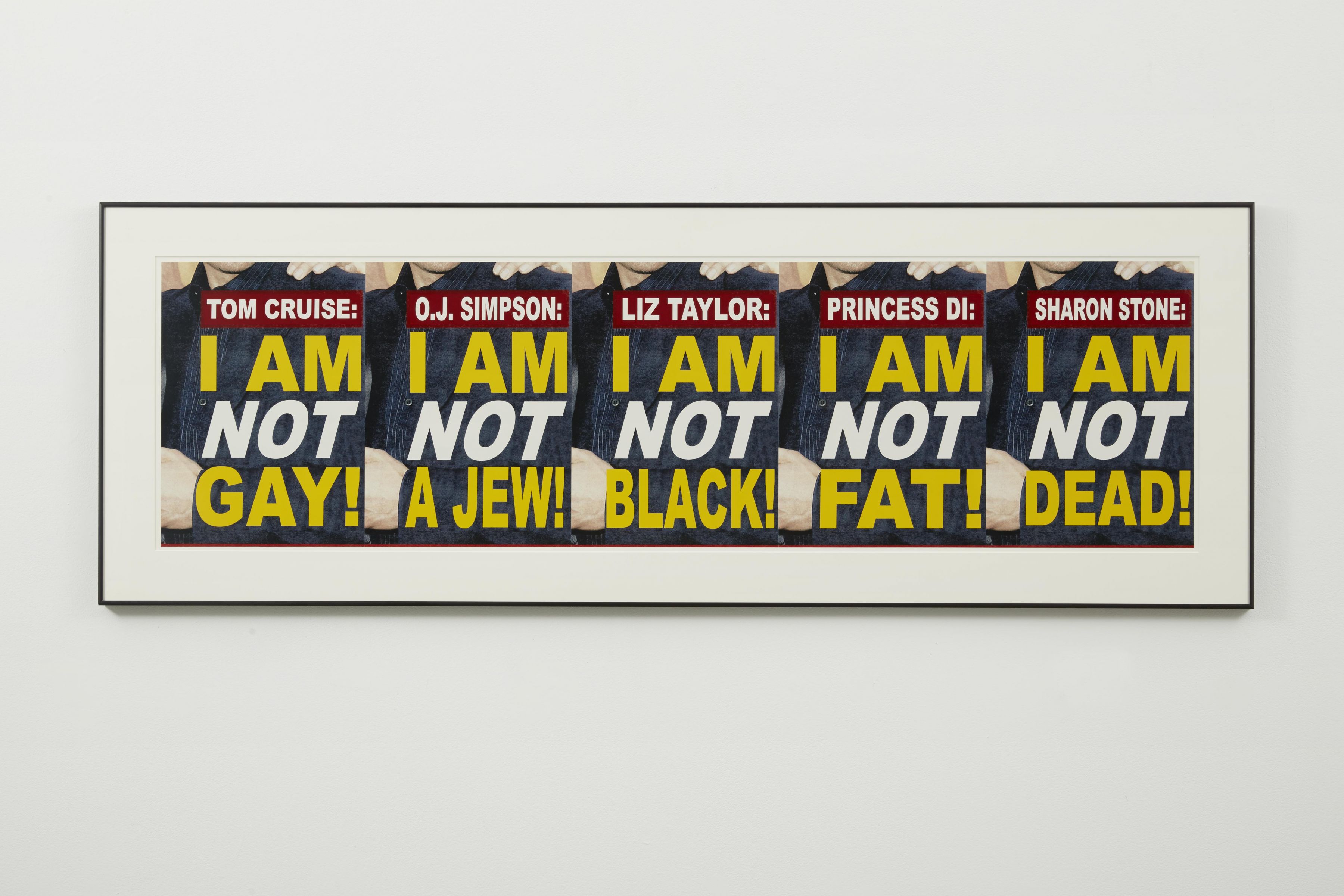 I am not print by John Waters in a contemporary art exhibition