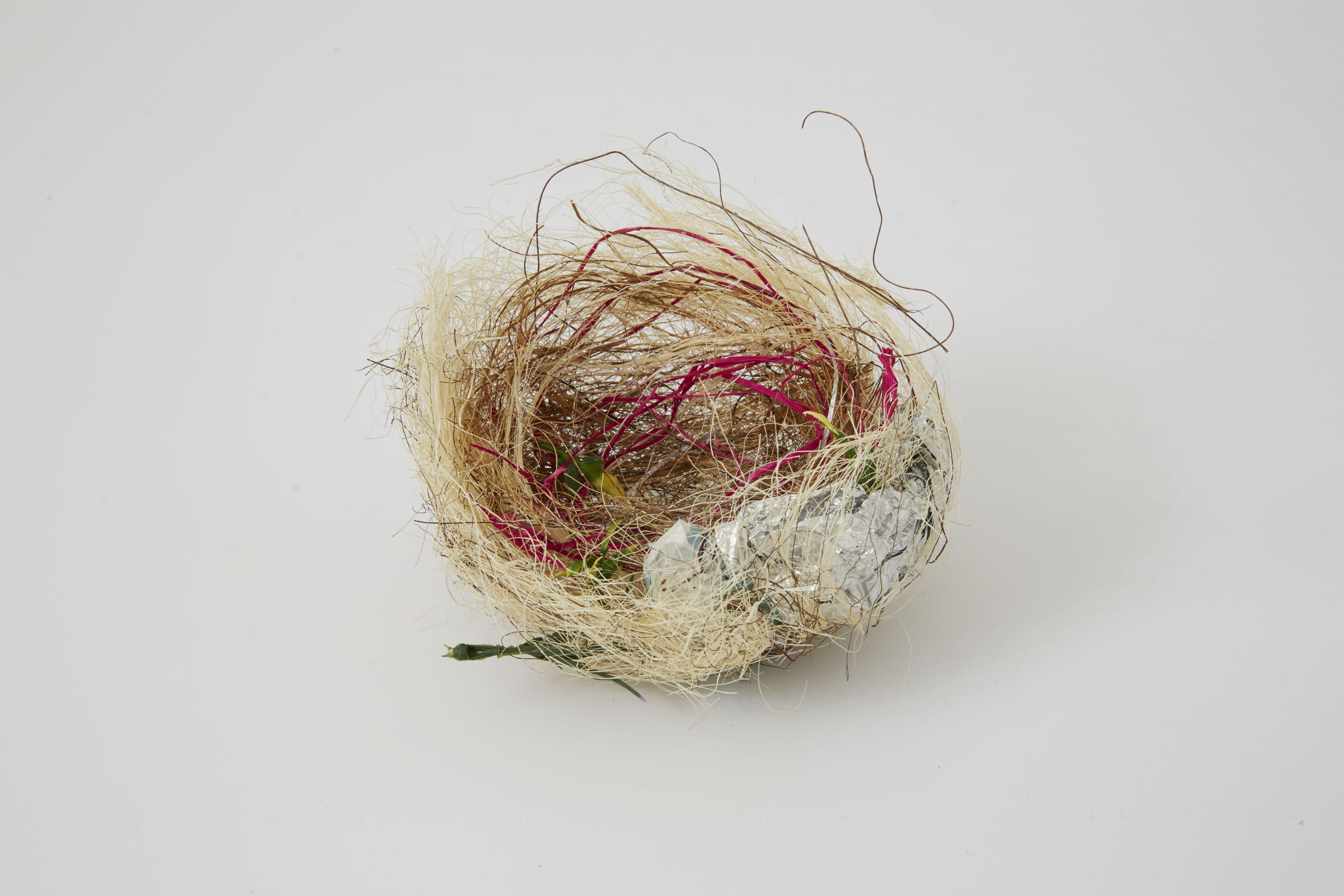 a sculpture of a bird's nest for sale at a Chelsea gallery