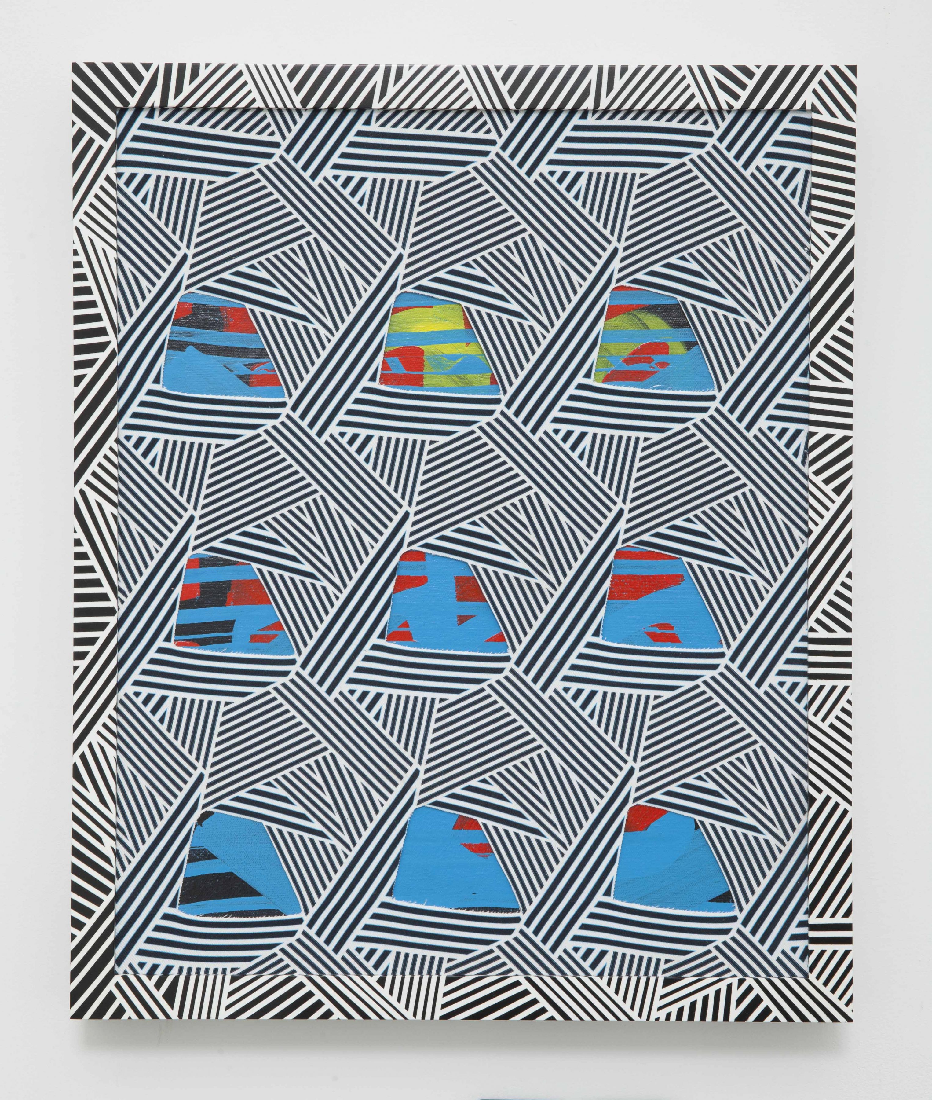 a work of art by Julia Dault featuring geometric black and white abstractions