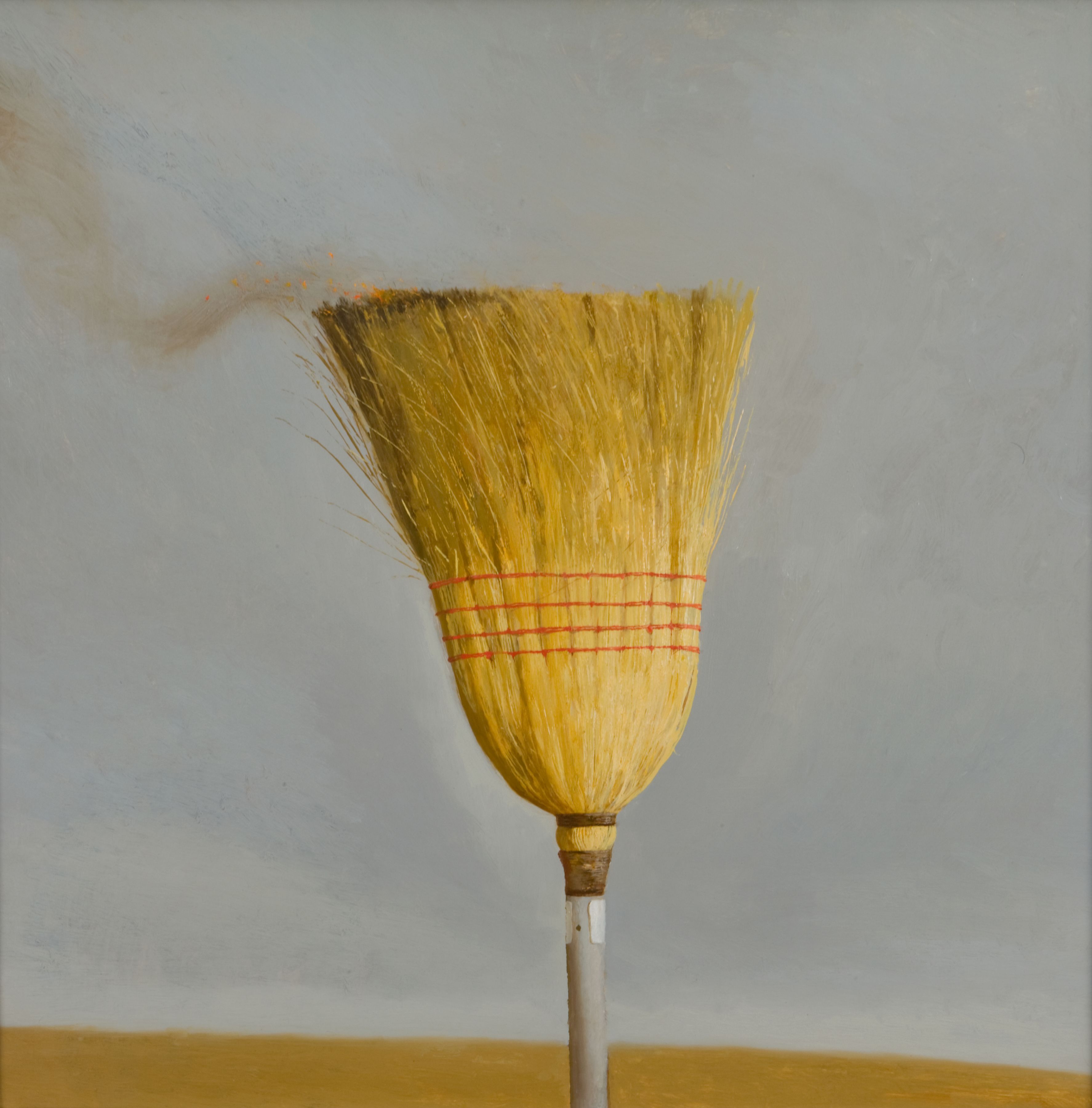 Bo Bartlett, The Broom, 2008, oil on panel, 24 x 24 inches
