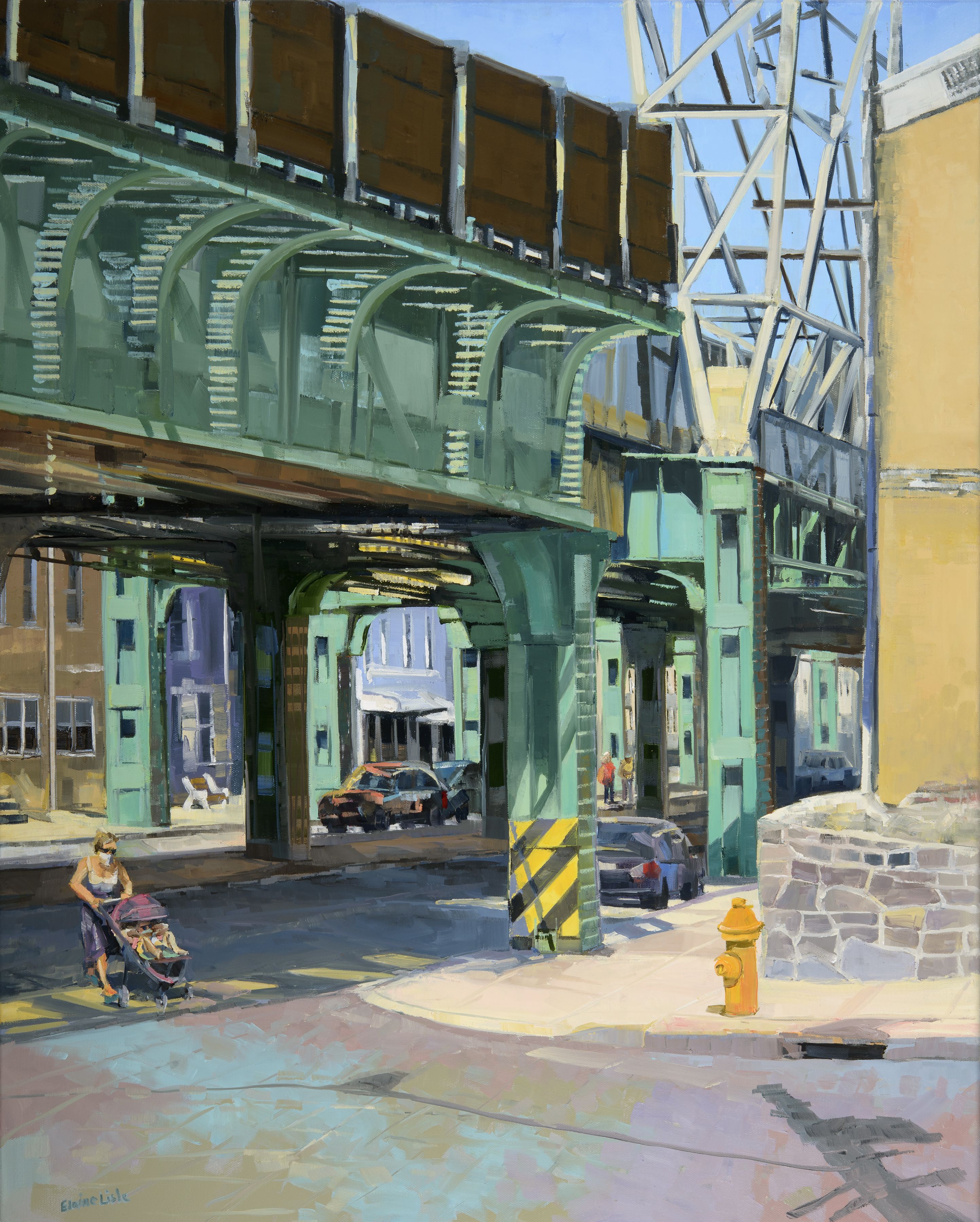 Under The Elevated, 30 x 24, Elaine Lisle