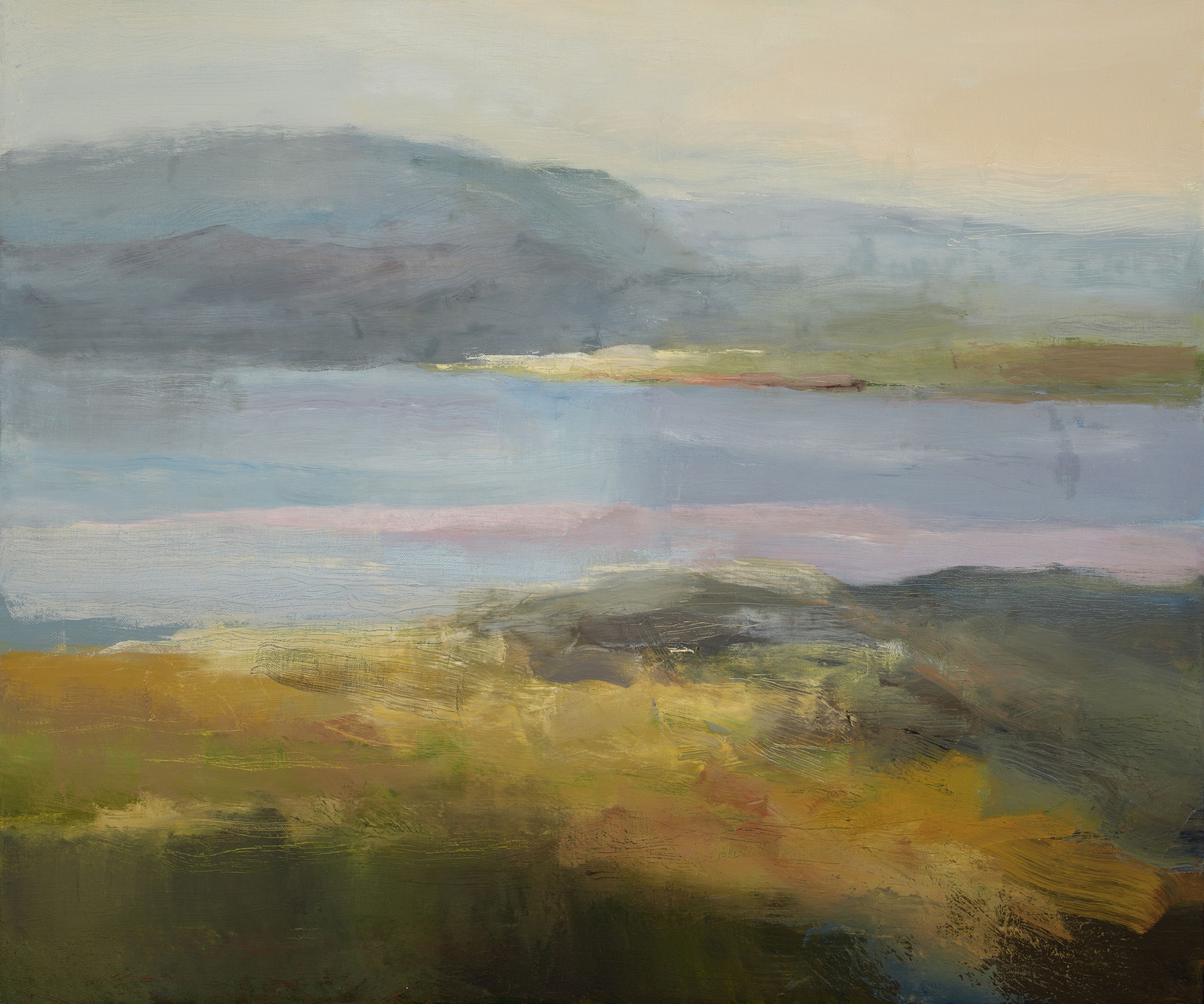 Christine Lafuente, Great Harbor In Acadia, Oil On Canvas