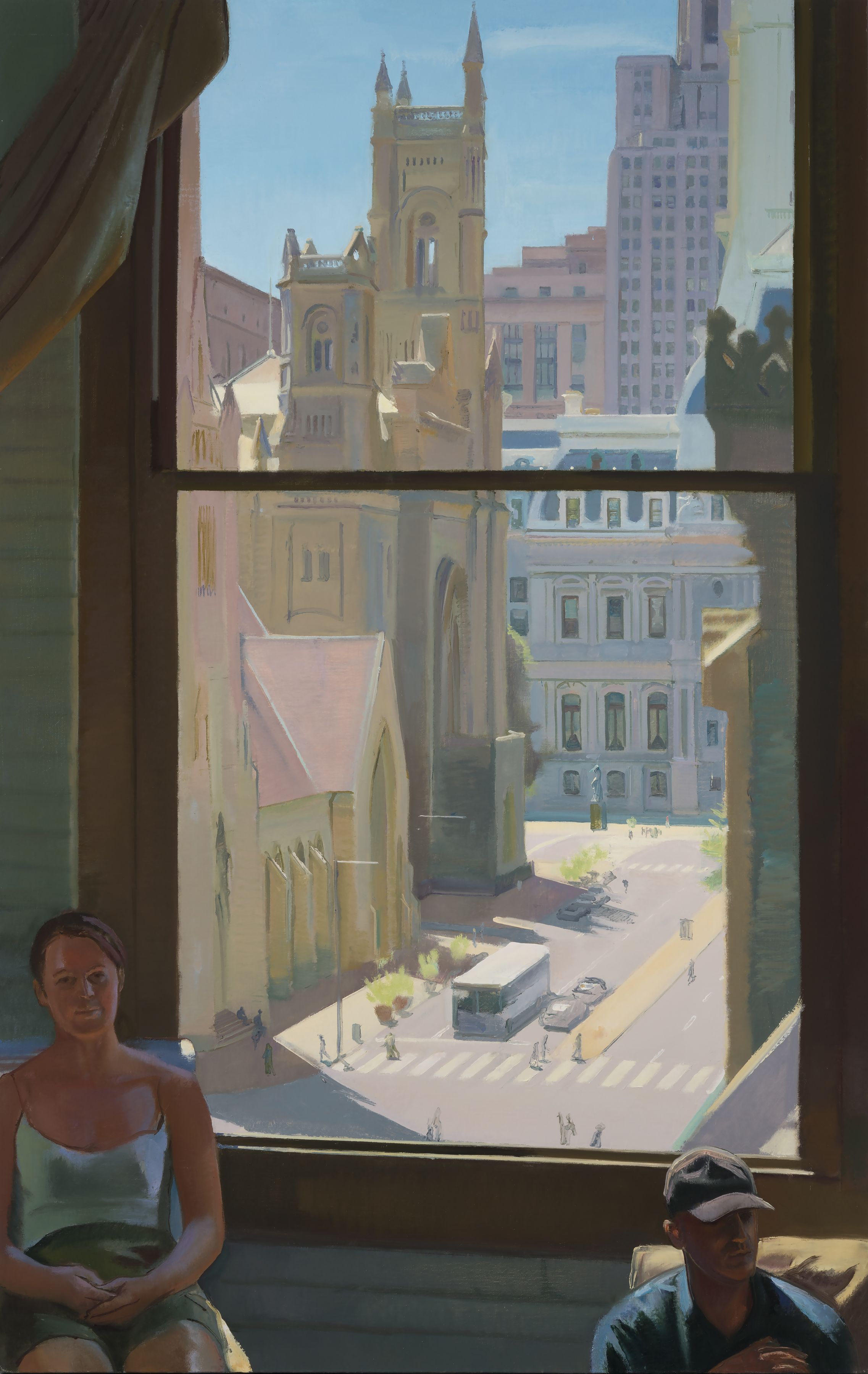 Ben And Patrice In August, 82" x 52", Oil On Canvas
