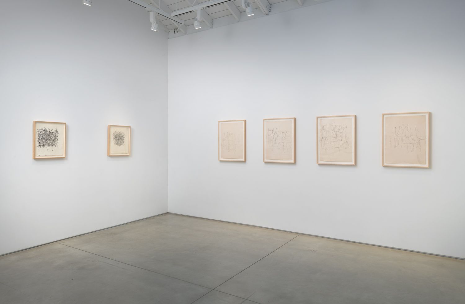 Craig Kauffman Drawings from 1958-9, installation view