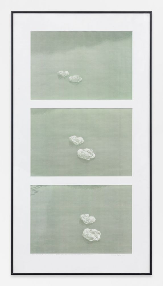 Helène Aylon two sacs en route, Water colors - Green Glow, 1990