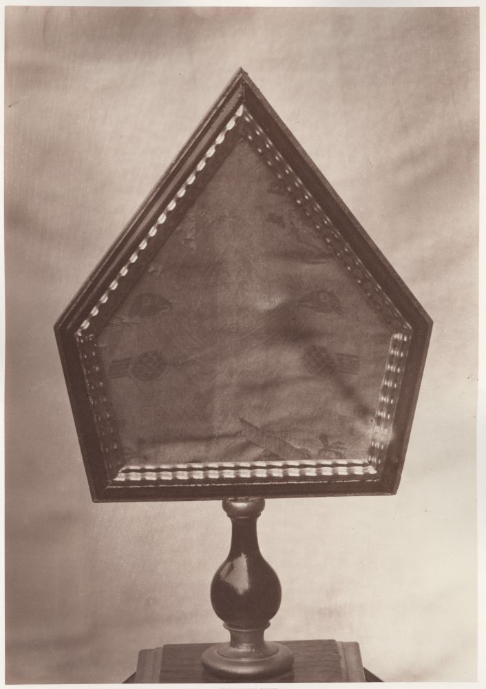 Louis-Auguste & Auguste-Rosalie BISSON (BISSON FRÈRES) (French, 1814-1876 & 1826-1900) Miter of St. Louis, Bishop of Toulouse, 1850s Albumen print from a collodion negative 34.3 x 24.1 cm
