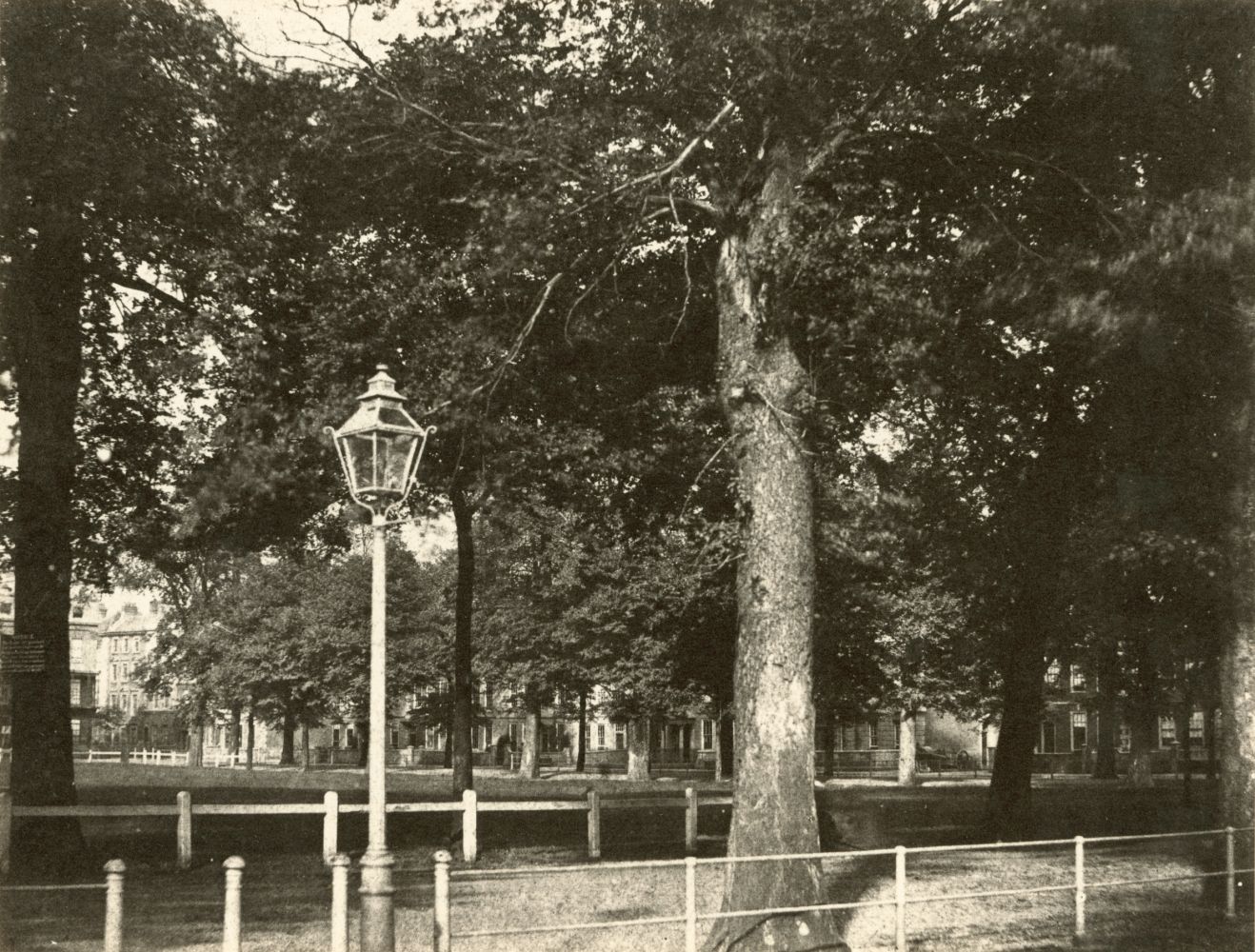 Hugh OWEN (English, 1808-1897) Queen Square, Bristol Albumen print, 1860s-1870s, from a paper negative, before 1855 15.4 x 20.3 cm mounted on 26.0 x 28.3 cm album sheet Numbered "56" in pencil on mount