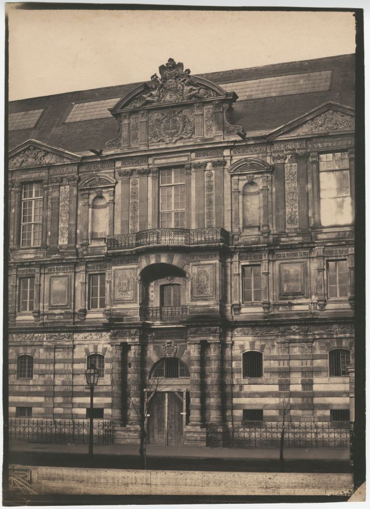 Charles NÈGRE (French, 1820-1880) Entrée de la Bibliothèque du Louvre, 1855 Coated salt print from an albumen on glass negative 33.6 x 24.1 cm on 34.9 x 25.3 cm paper