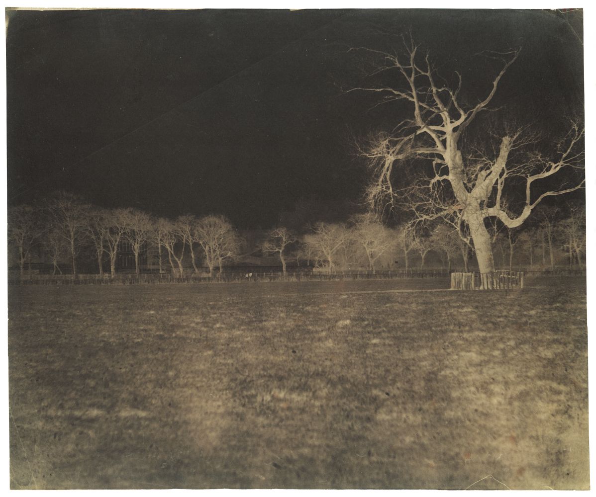Captain Horatio ROSS (Scottish, 1801-1886) "From the Meadows, Edinburgh" Edinburgh Castle, April 1857 Waxed paper negative 29.0 x 34.9 cm