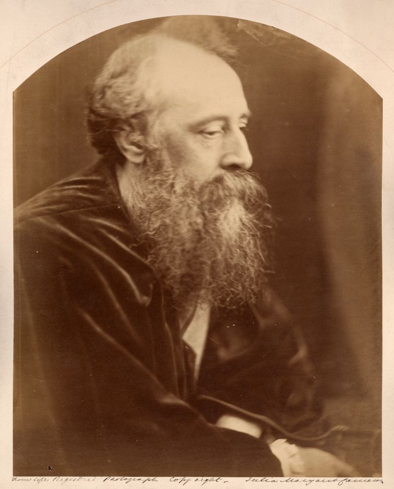 Julia Margaret CAMERON (English, born in India, 1815-1879) George Frederic Watts, October 1865 Albumen print from a wet collodion negative 35.5 x 28.5 cm, arched top, mounted on 58.2 x 46.4 cm card, ruled in gilt Signed and inscribed "From life registered photograph copy right" in ink, and captioned "G. F. Watts" in pencil, with Colnaghi blindstamp on mount. Red crayon cross on mount verso.